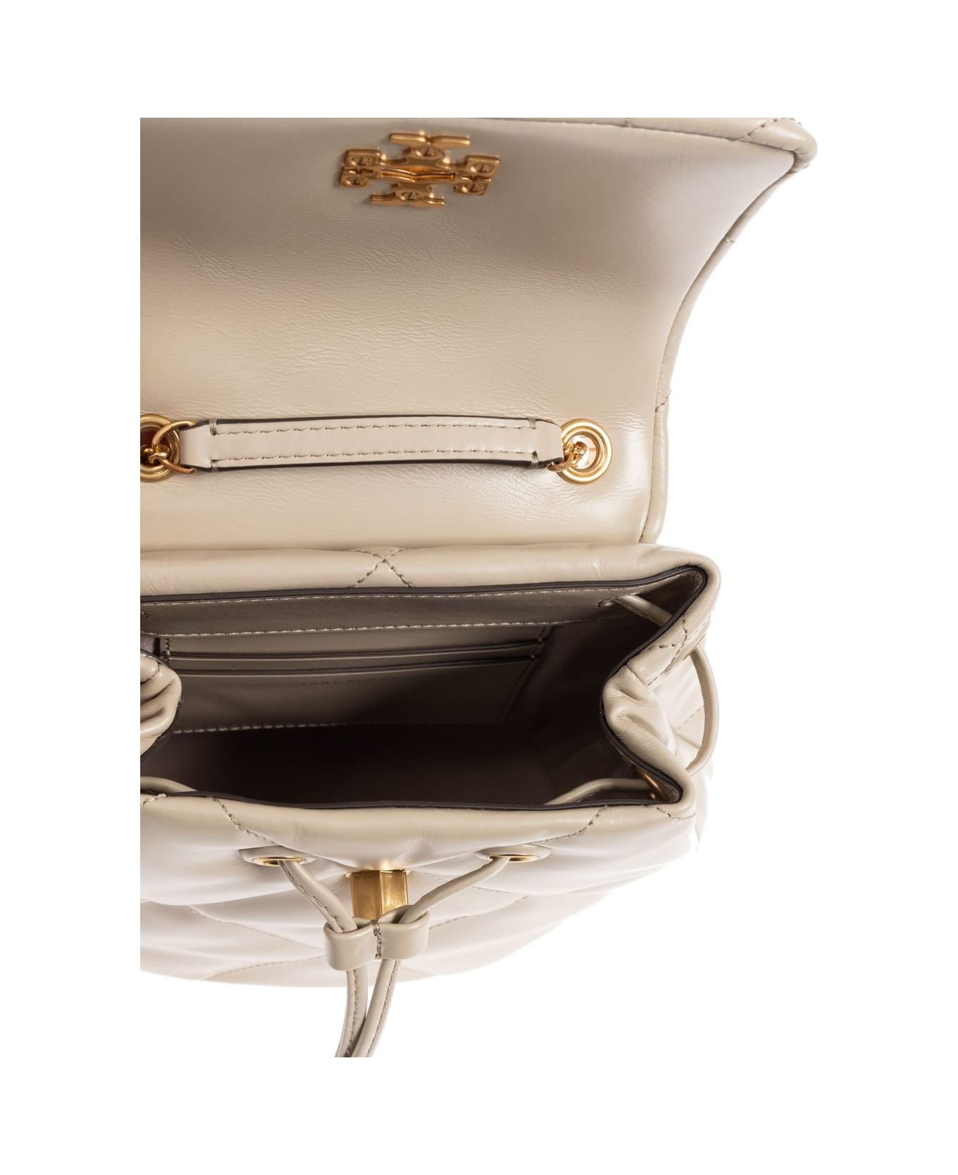 Tory Burch Kira Diamond Small Leather Backpack - Beige バックパック
