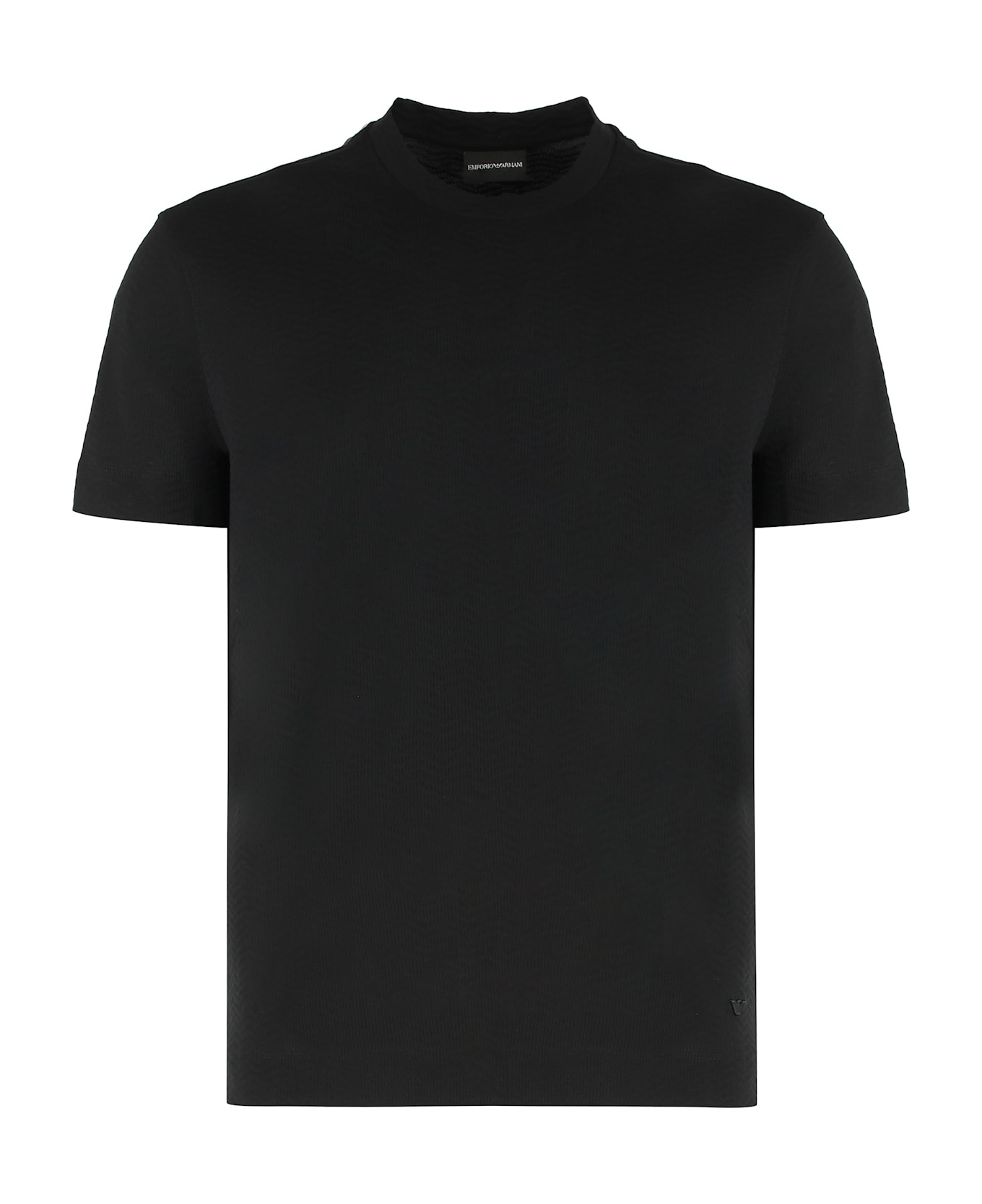 Emporio Armani Cotton Crew-neck T-shirt - black