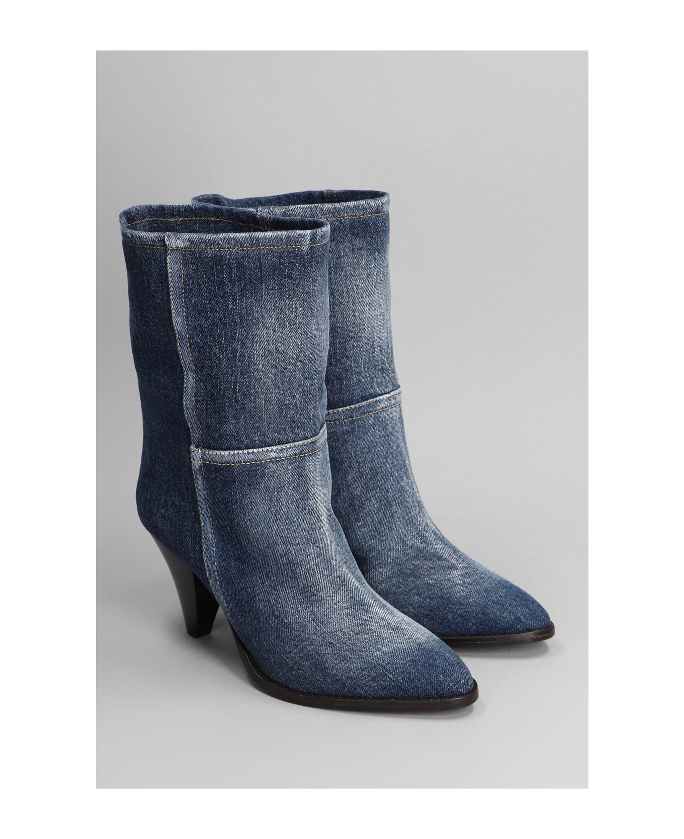 Isabel Marant Rouxa High Heels Ankle Boots - WASHED BLUE ブーツ