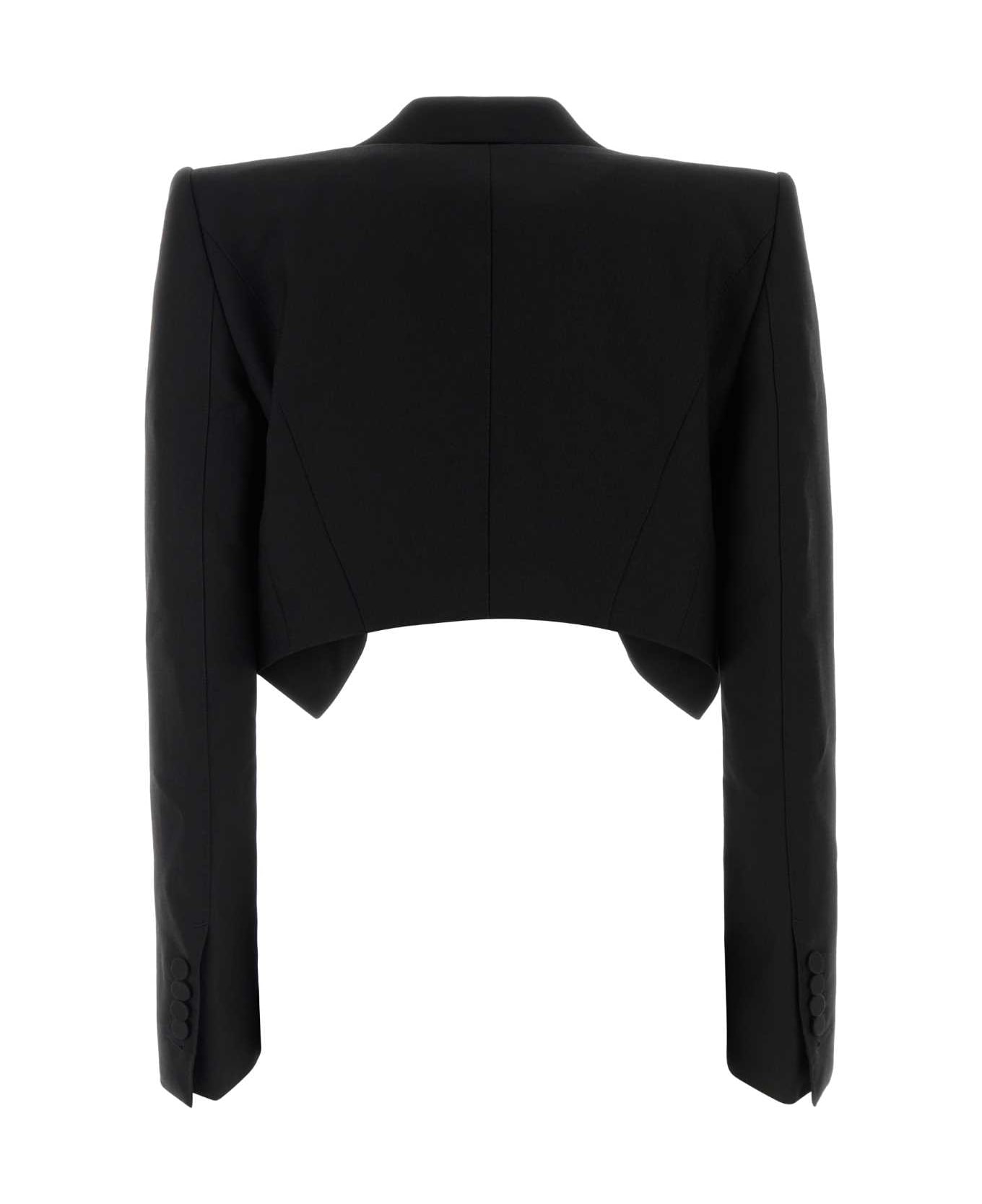 Tom Ford Black Wool Blend Blazer - BLACK