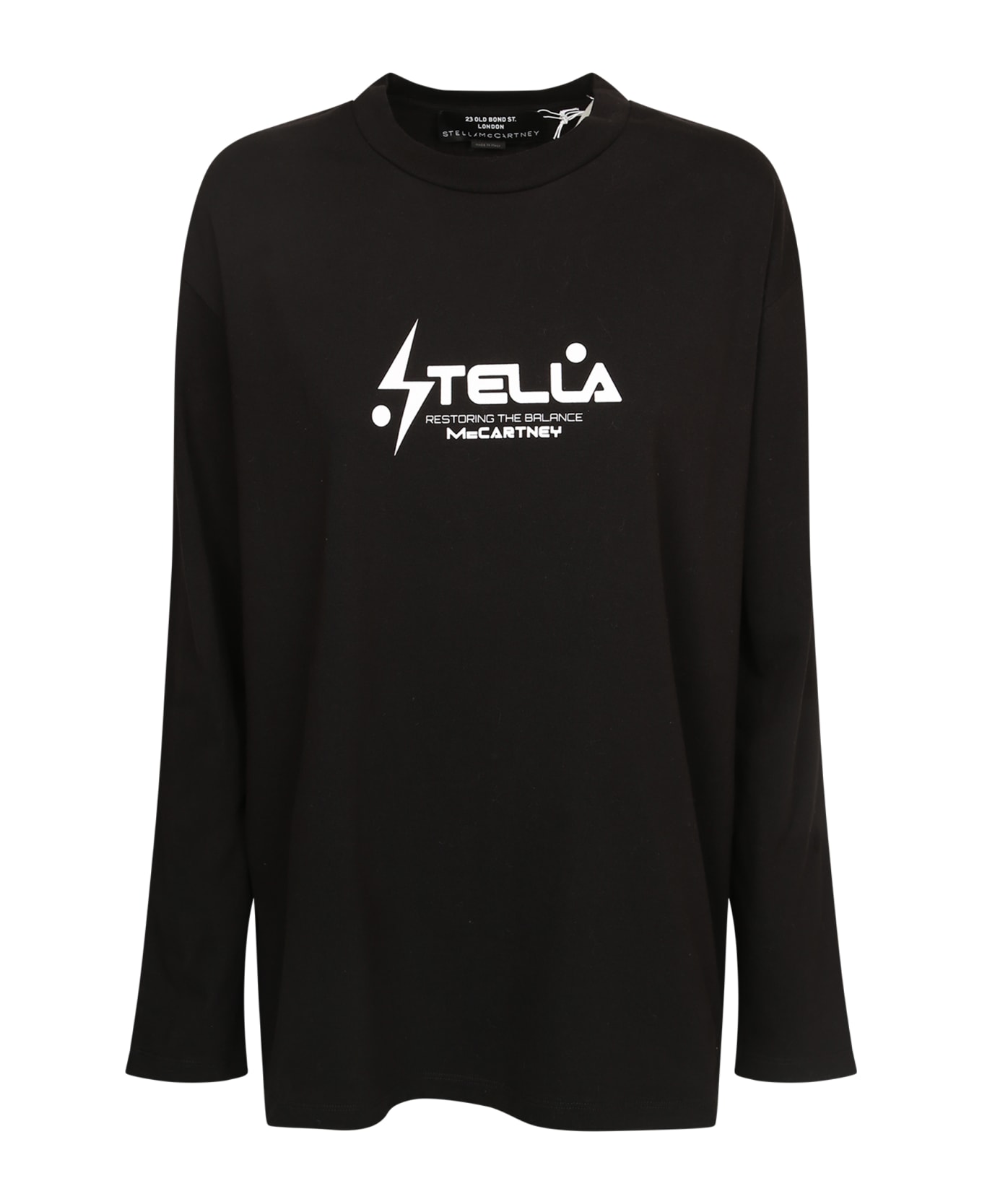 Stella McCartney T-shirt Ml Logo Nero - Black