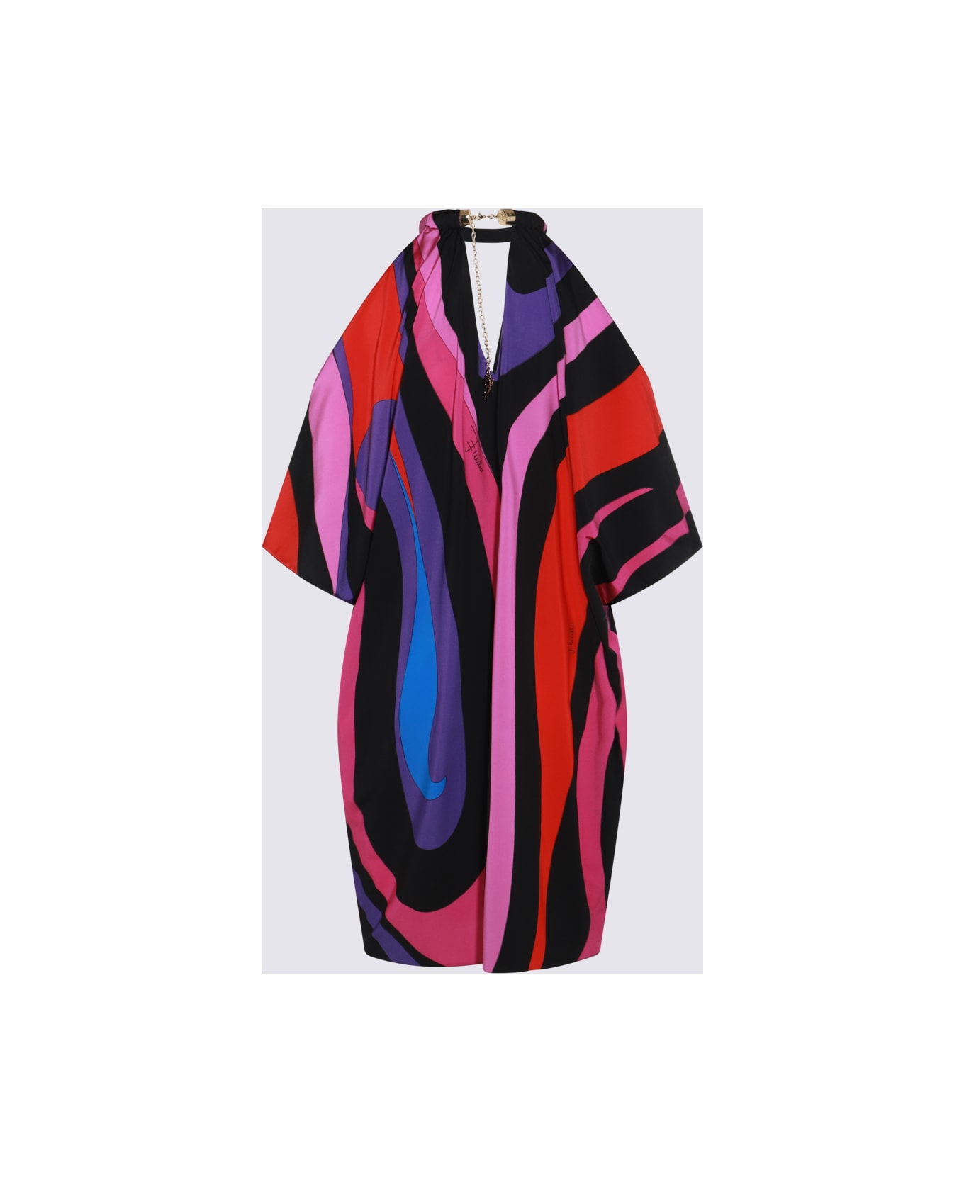 Pucci Multicolor Viscose Dress - PEONIA/ROSSO ワンピース＆ドレス