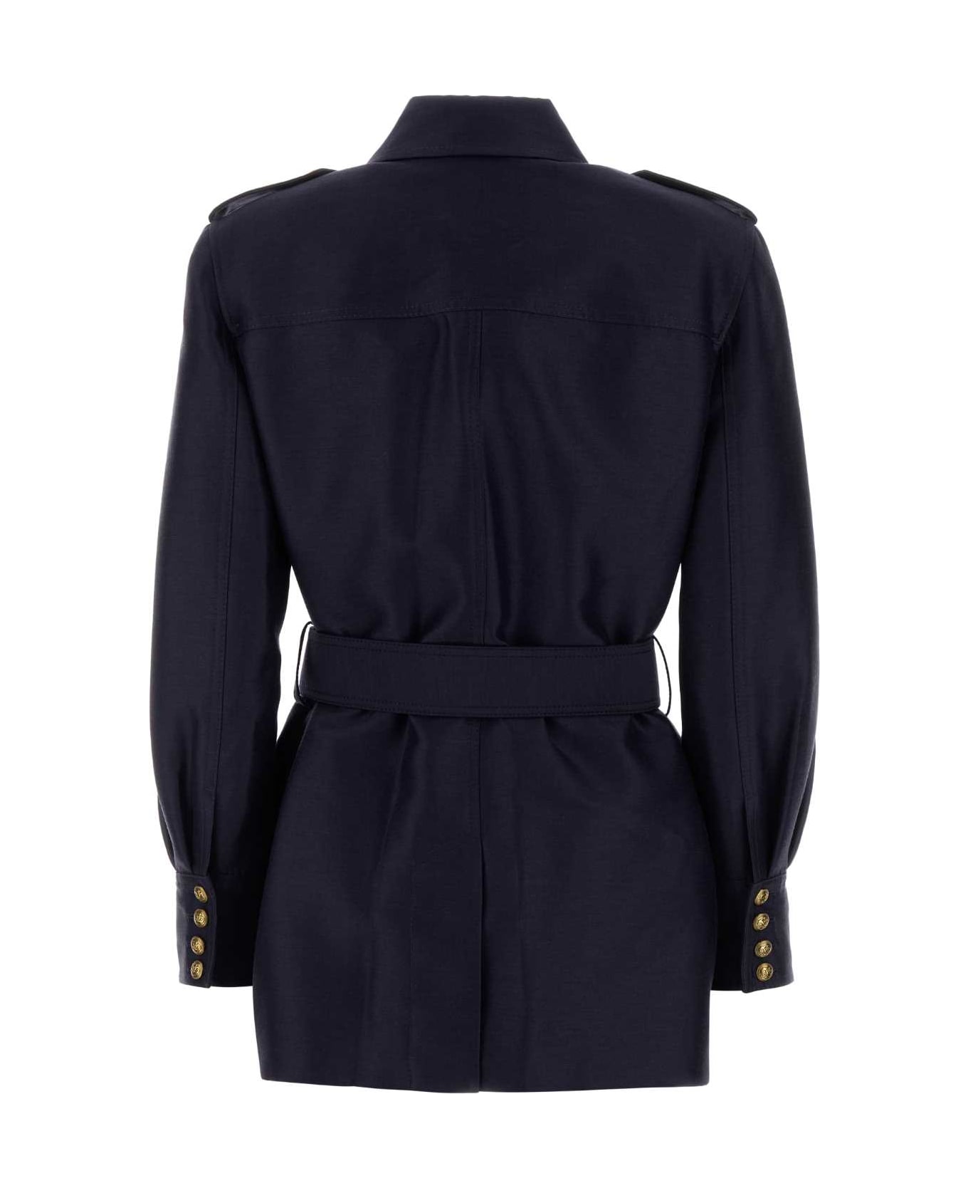 Zimmermann Blue Wool Blend Hypnotic Jacket - INK