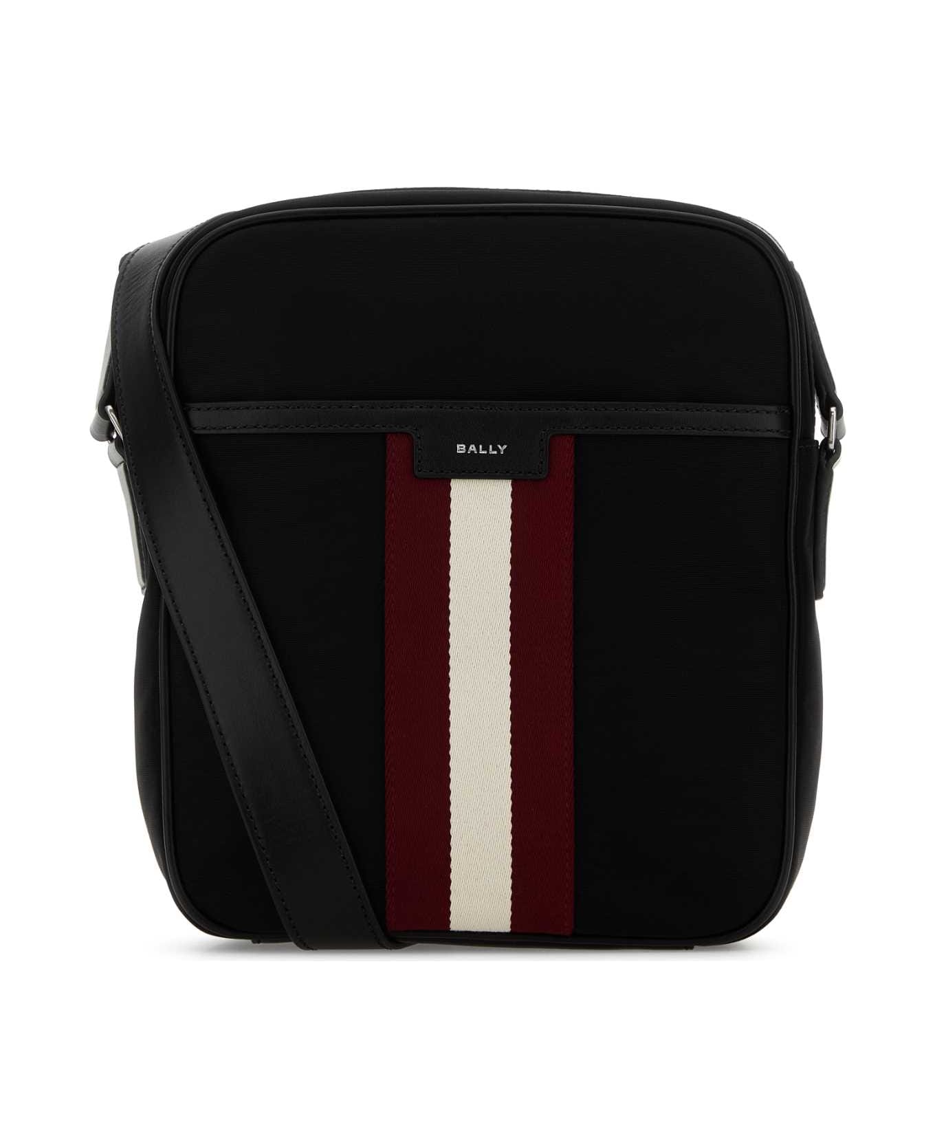 Bally Black Canvas Crossbody Bag - Black