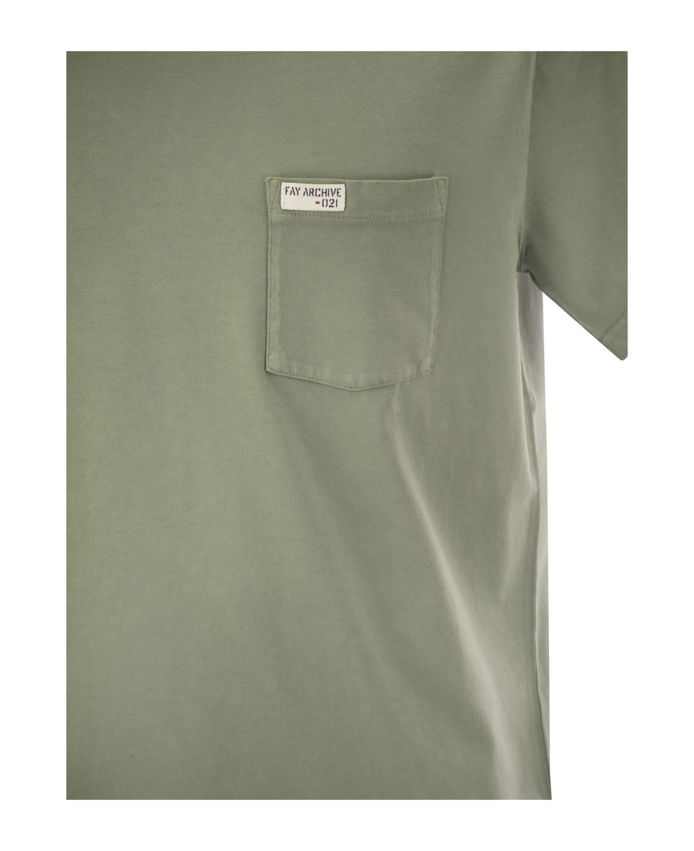 Fay T-shirt Fay Archive - Verde militare