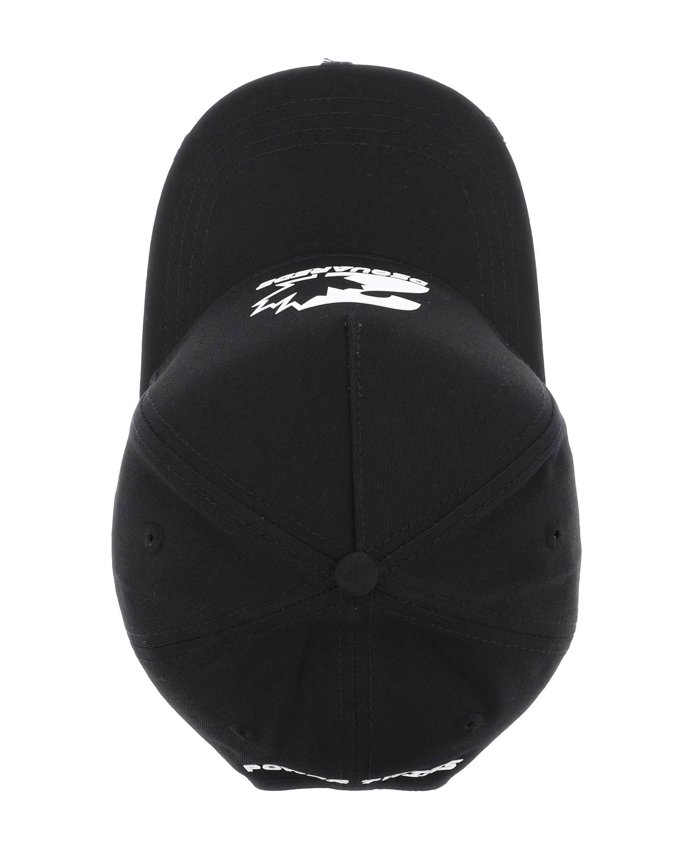 Dsquared2 Baseball Cap - BLACK WHITE (Black) 帽子