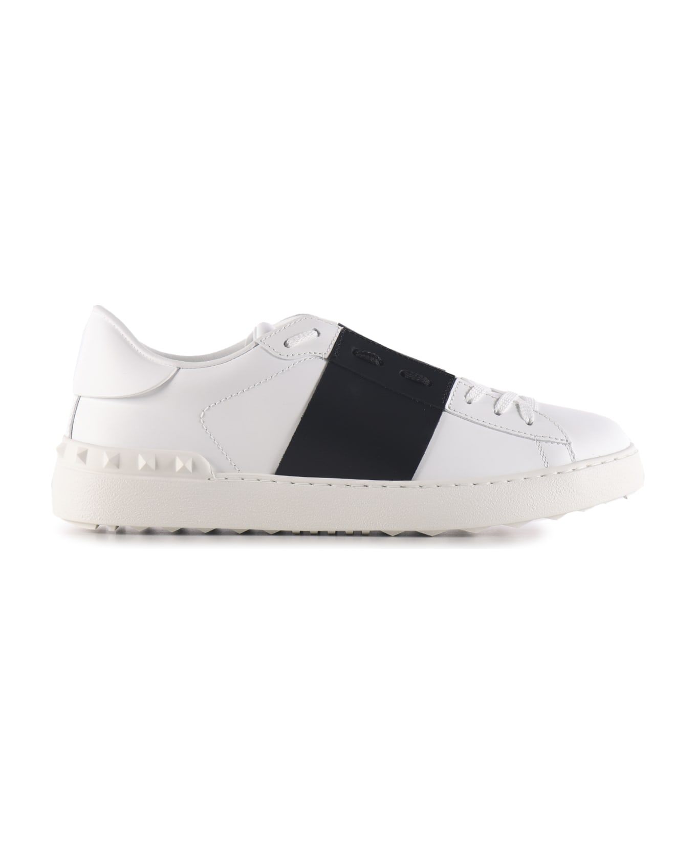 Valentino Garavani Open Leather Sneakers - White/black