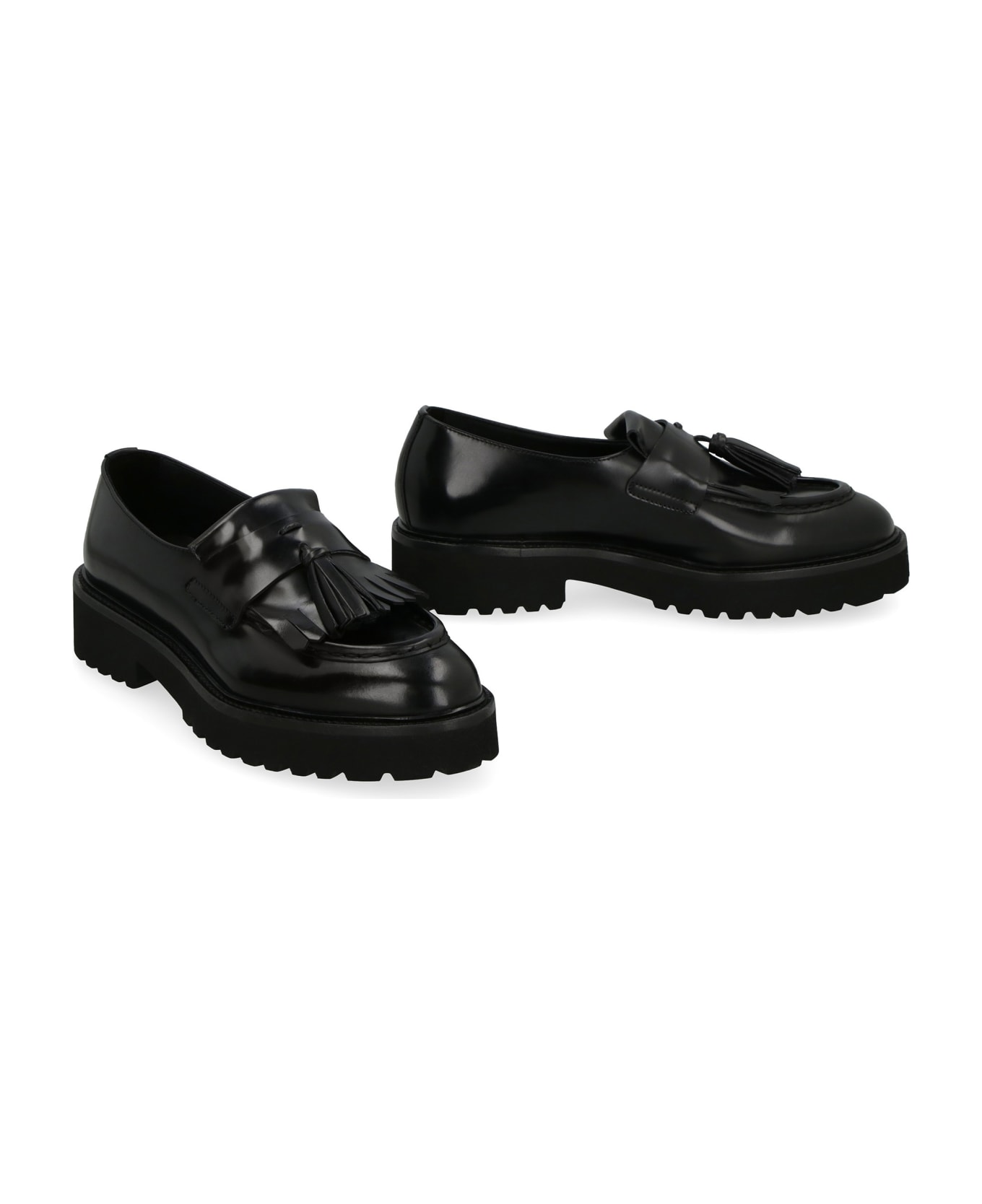 Doucal's Leather Loafers - black フラットシューズ