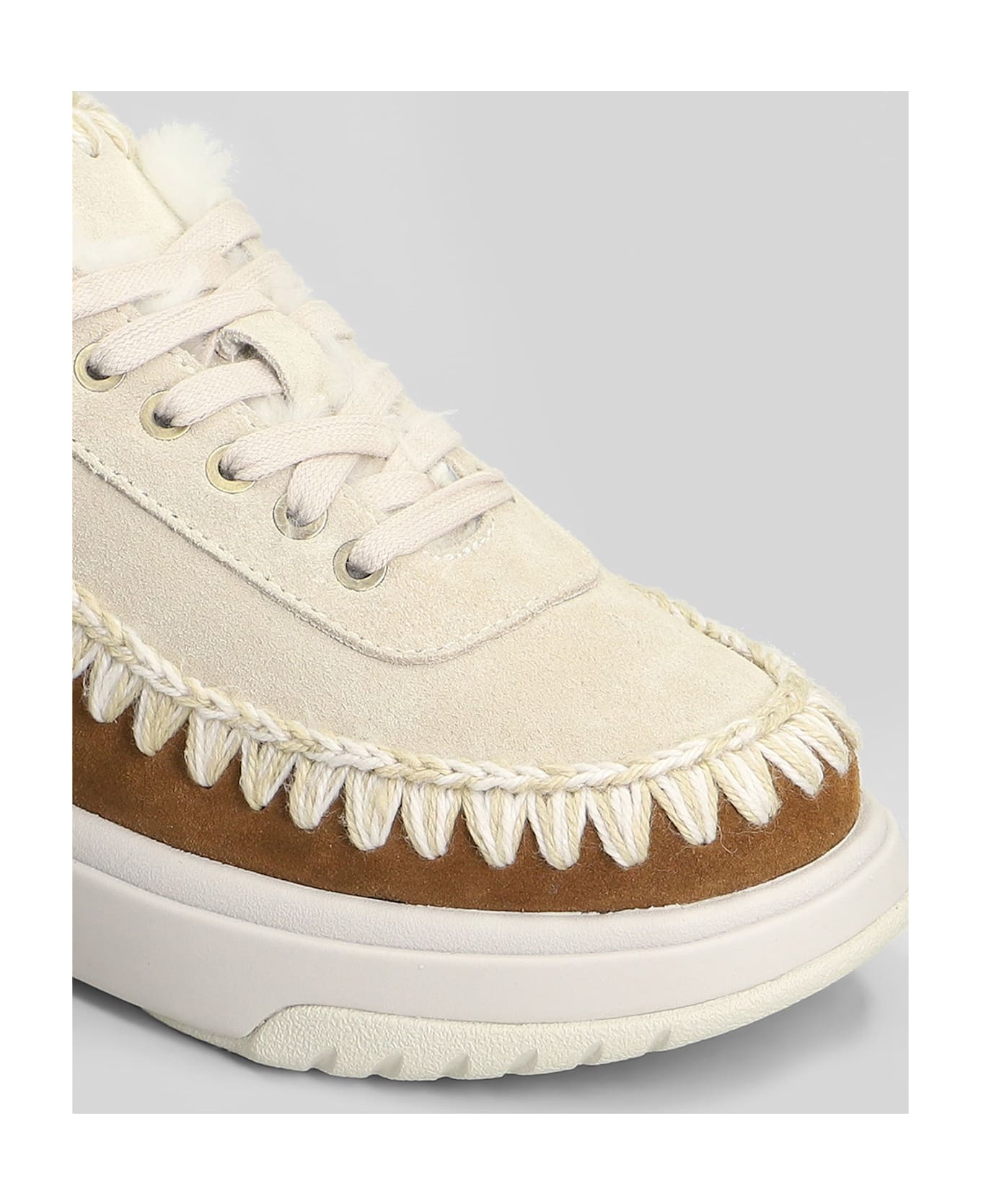 Mou Eskimo Jogger Sneakers In Grey Suede - grey