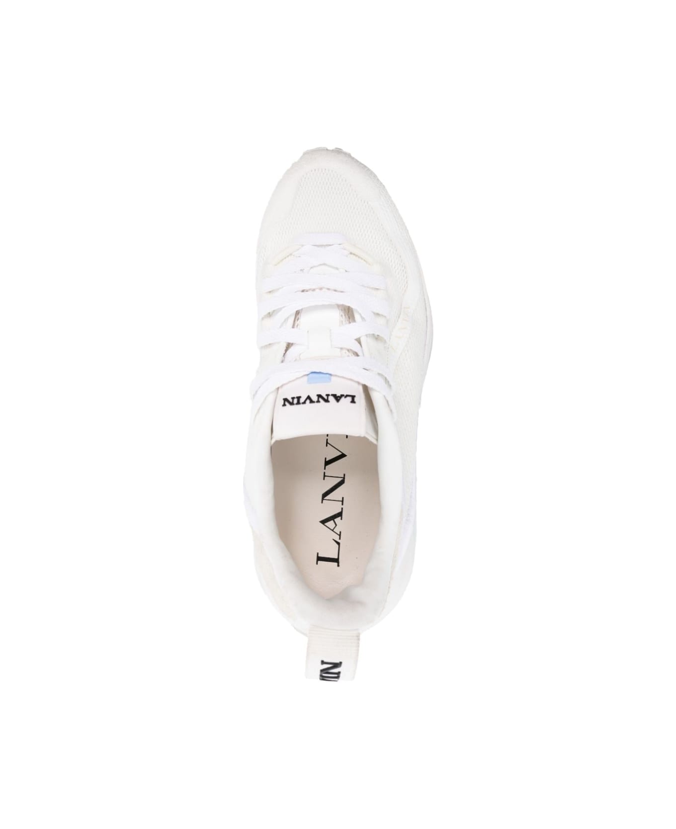 Lanvin Logo-detail Mesh Sneakers - Bianco