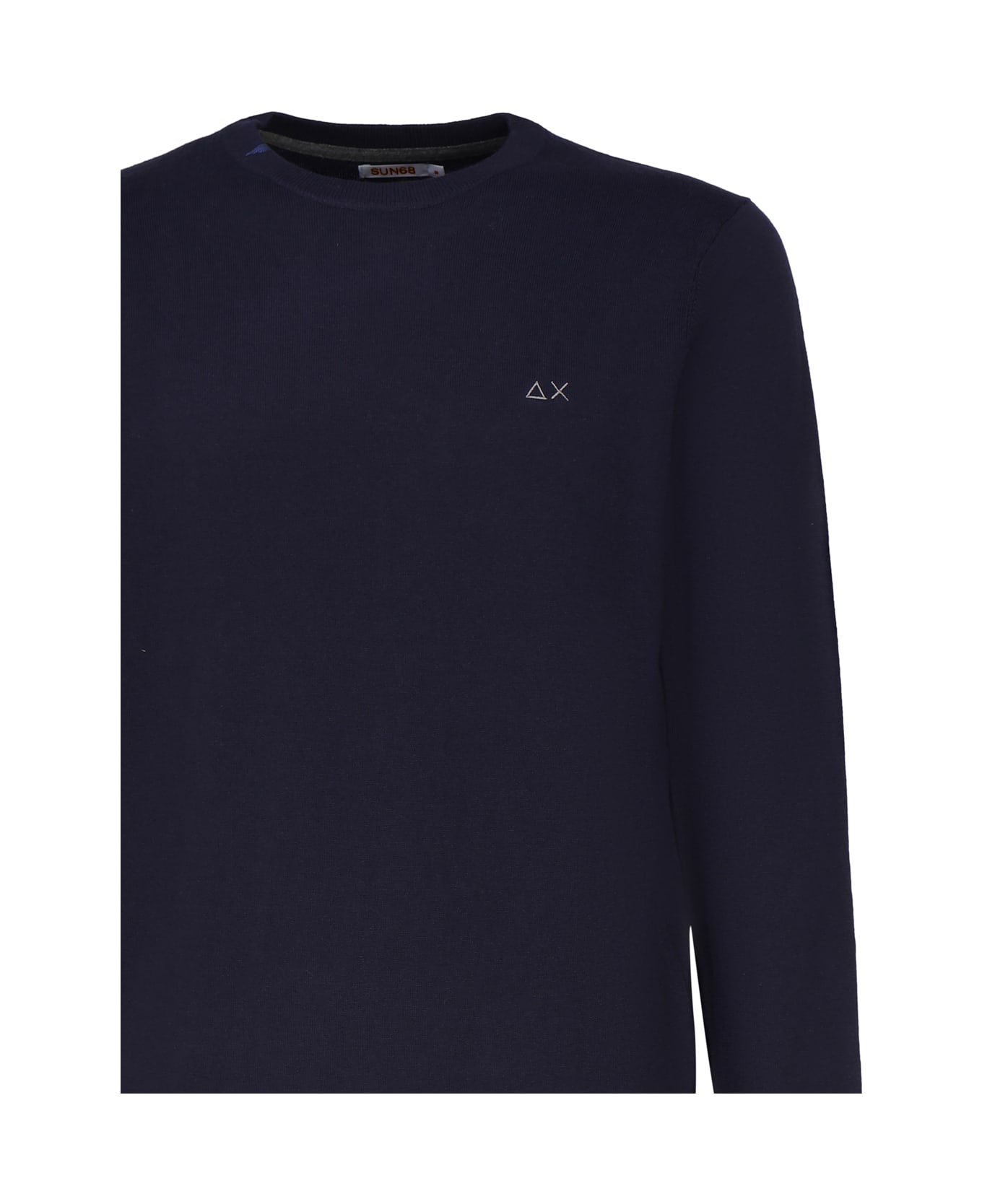 Sun 68 Sweater With Logo - Blue