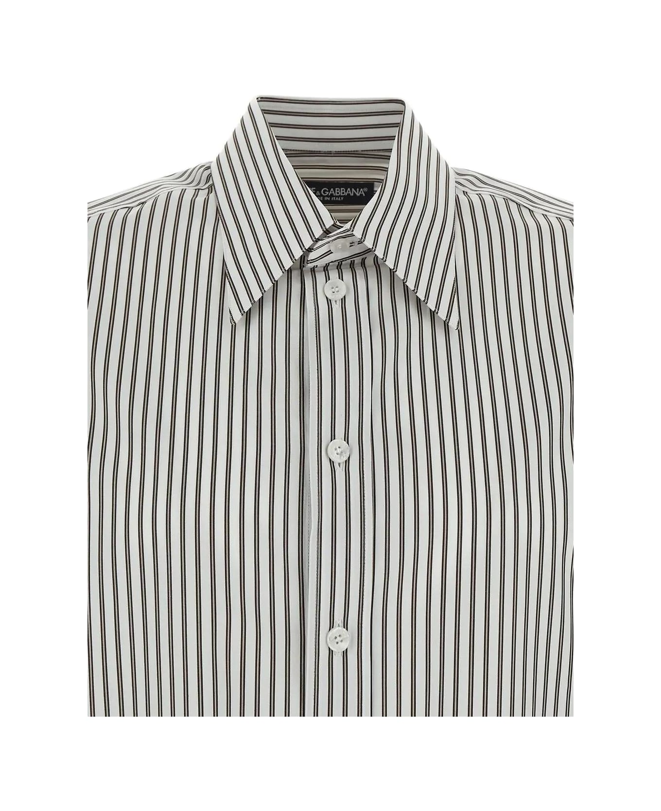 Dolce & Gabbana Cotton Shirt - WHITE/GREY