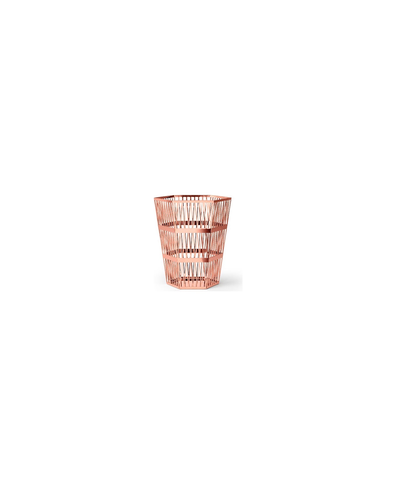 Ghidini 1961 Tip Top - Small Paper Basket Rose Gold - Rose gold インテリア雑貨