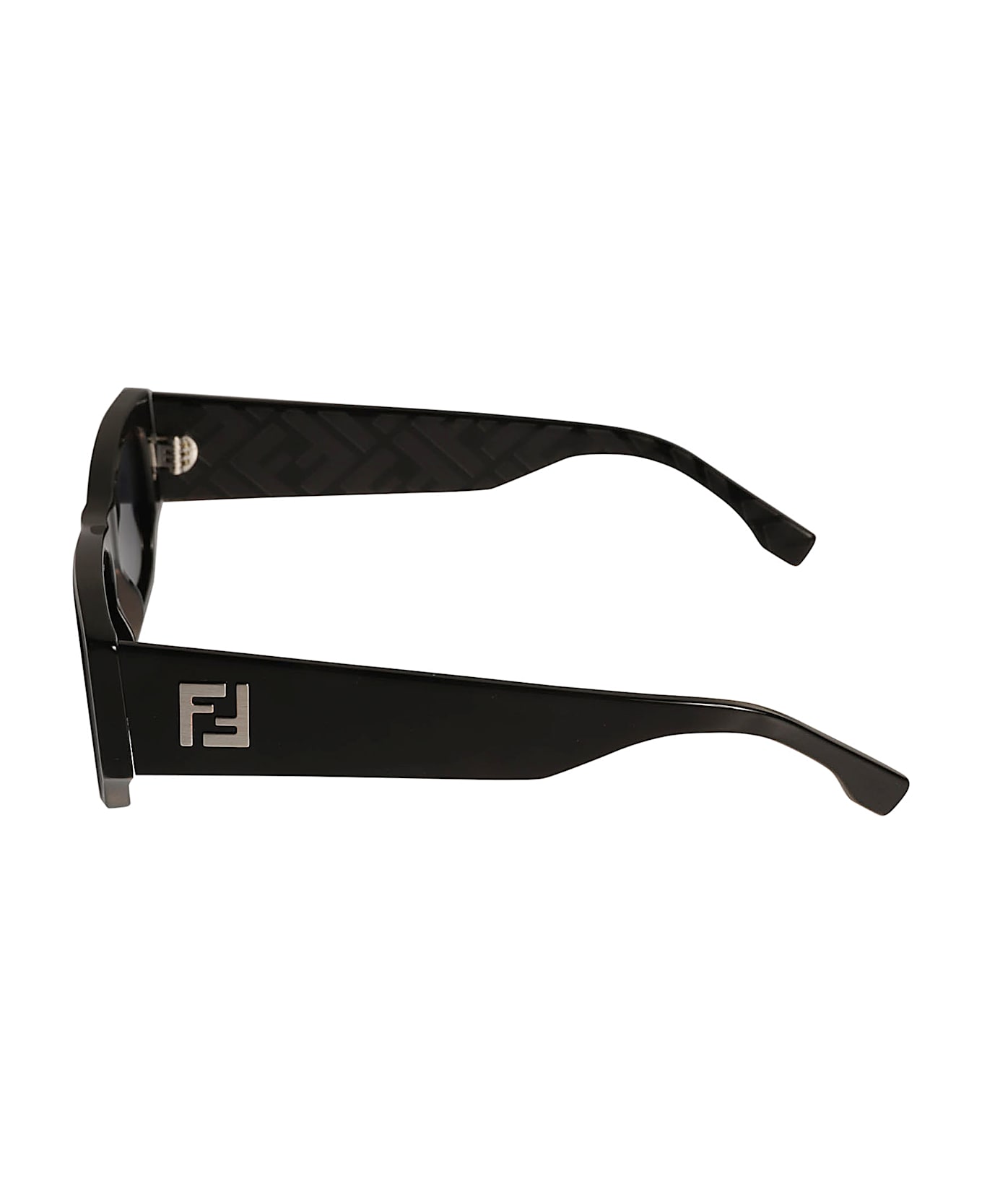 Fendi Rectangle Classic Sunglasses - 01V - Black