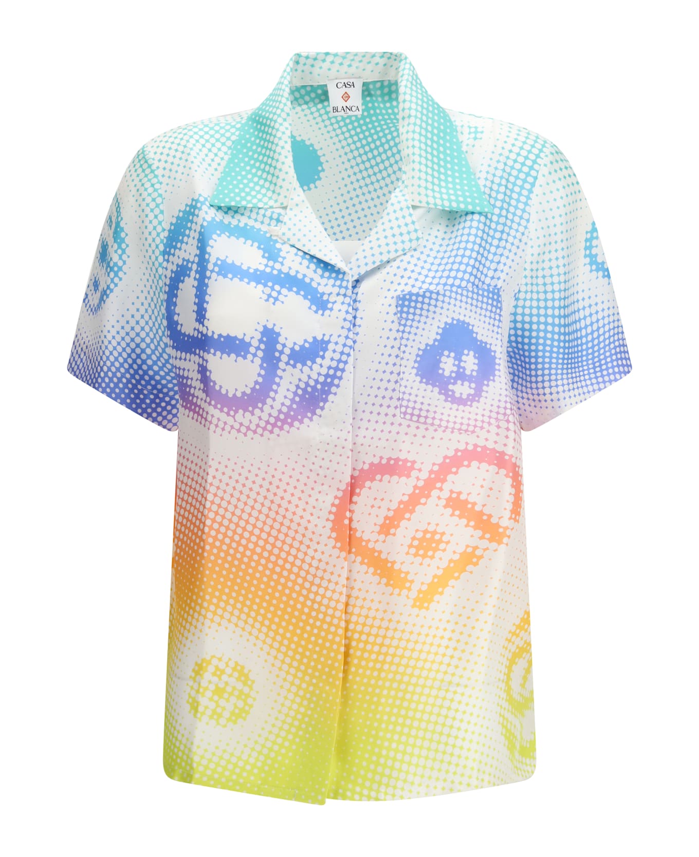 Casablanca Halftone Logo Short-sleeve Shirt