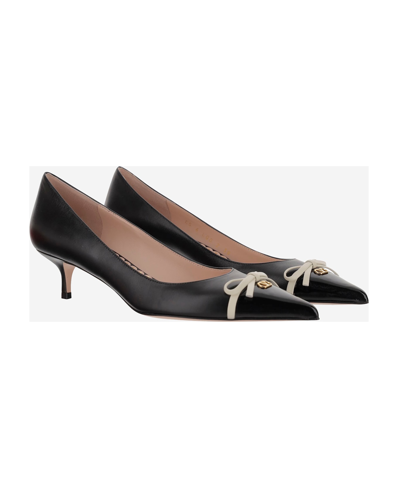 Leather Pumps With Bow - Thumbnail 4