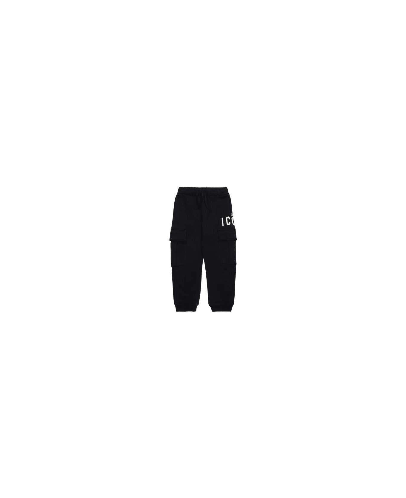 Dsquared2 Trousers With Print - Black