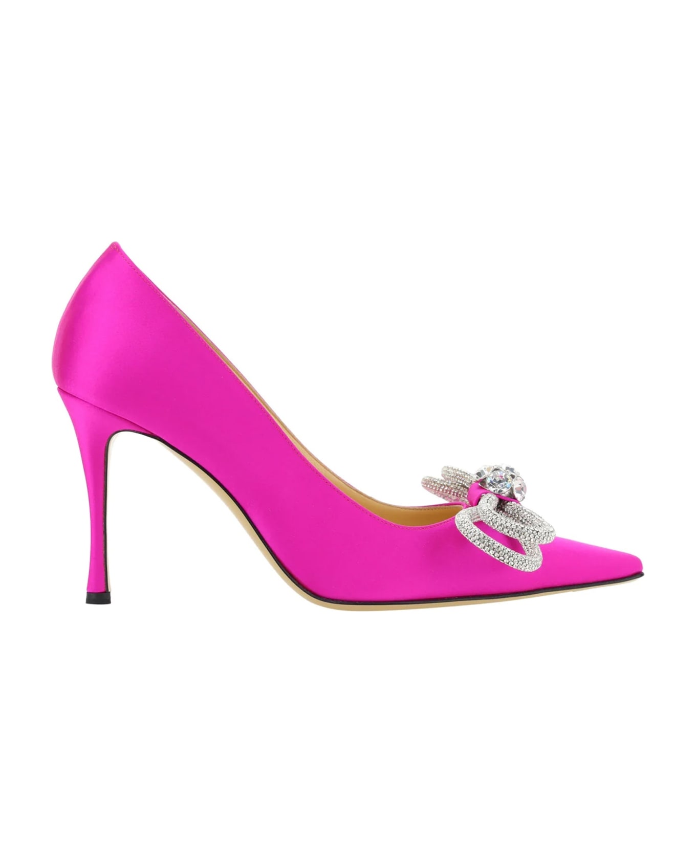 Mach & Mach Double Bow Satin Pumps - Pink ハイヒール