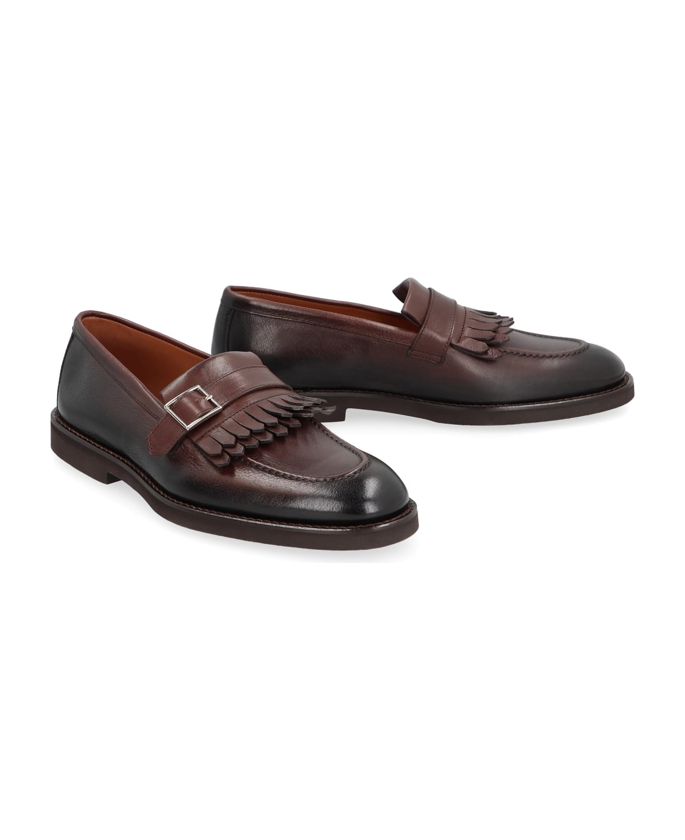 Doucal's Harley Leather Loafers - Brown ローファー＆デッキシューズ
