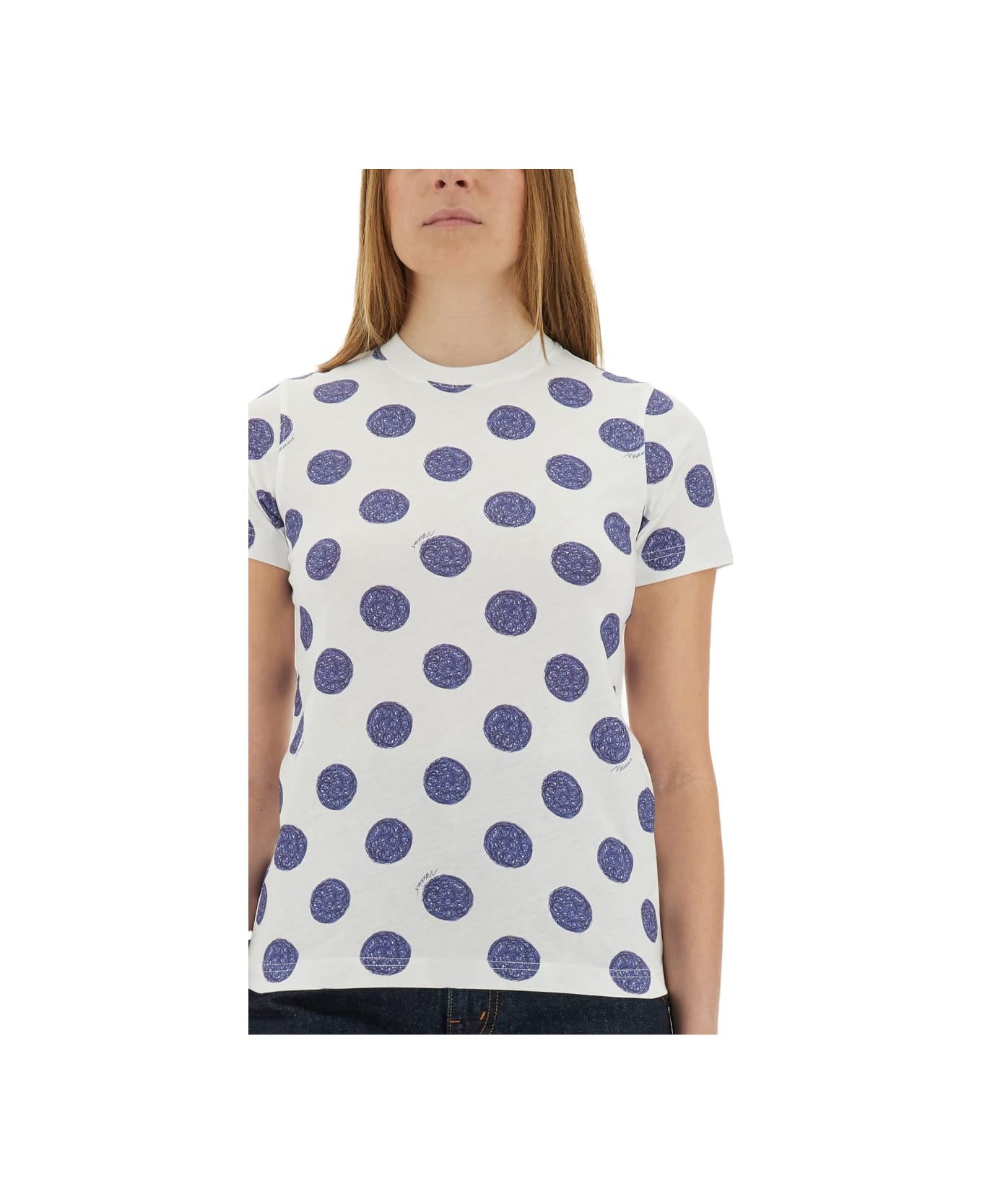 Moschino "ballpoint Pen Polka Dots" T-shirt - WHITE