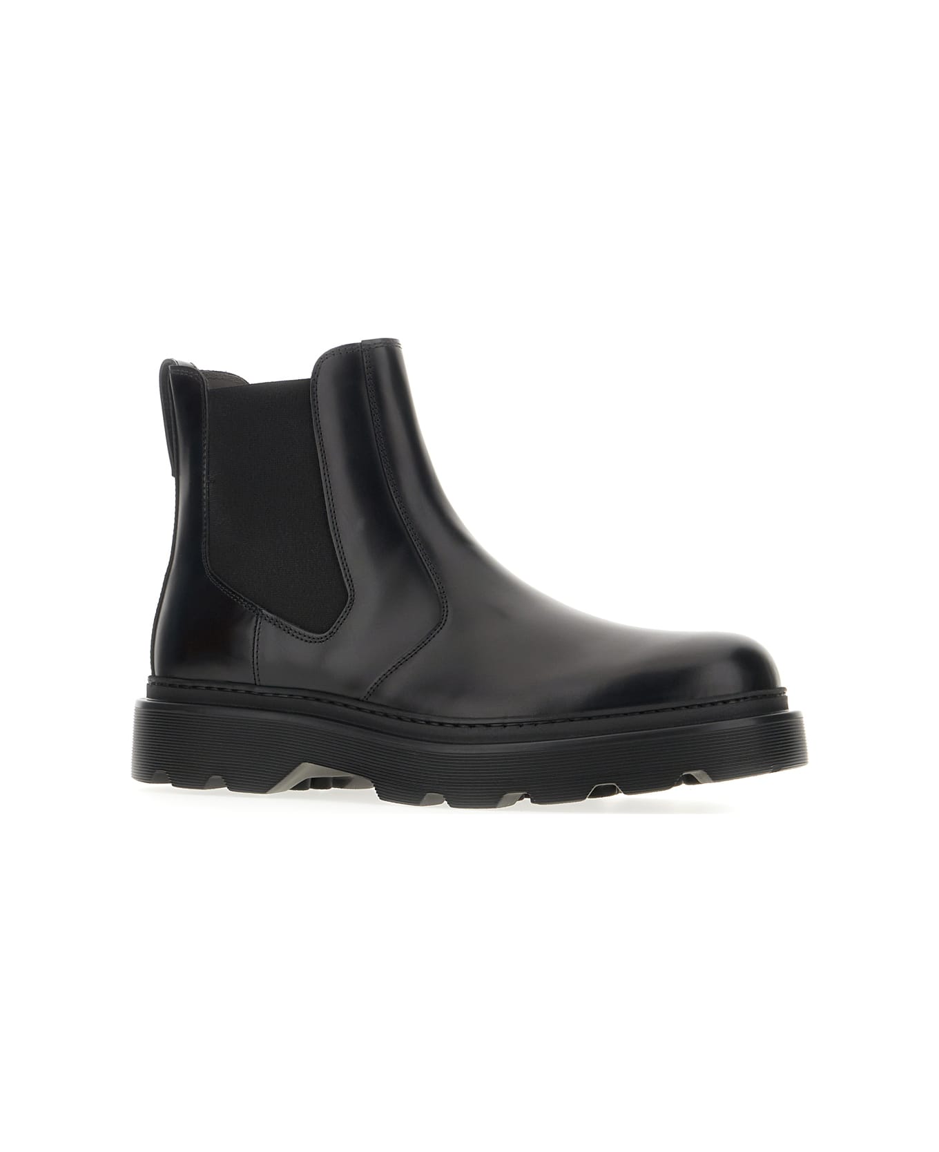 Tod's Side Stretch Leather Boots - BLACK