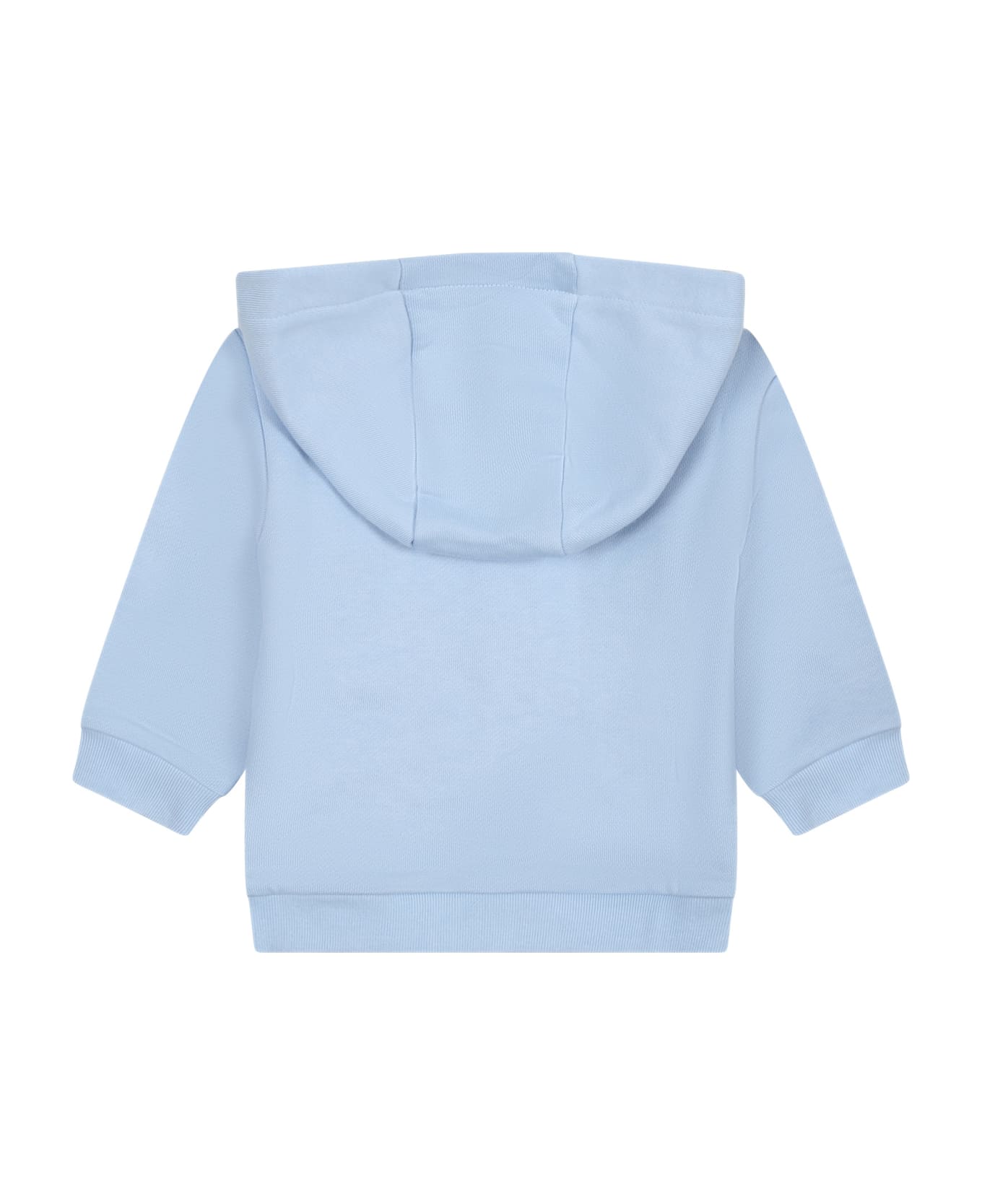 Fendi Light Blue Sweatshirt For Baby Boy With Logo - Light Blue ニットウェア＆スウェットシャツ