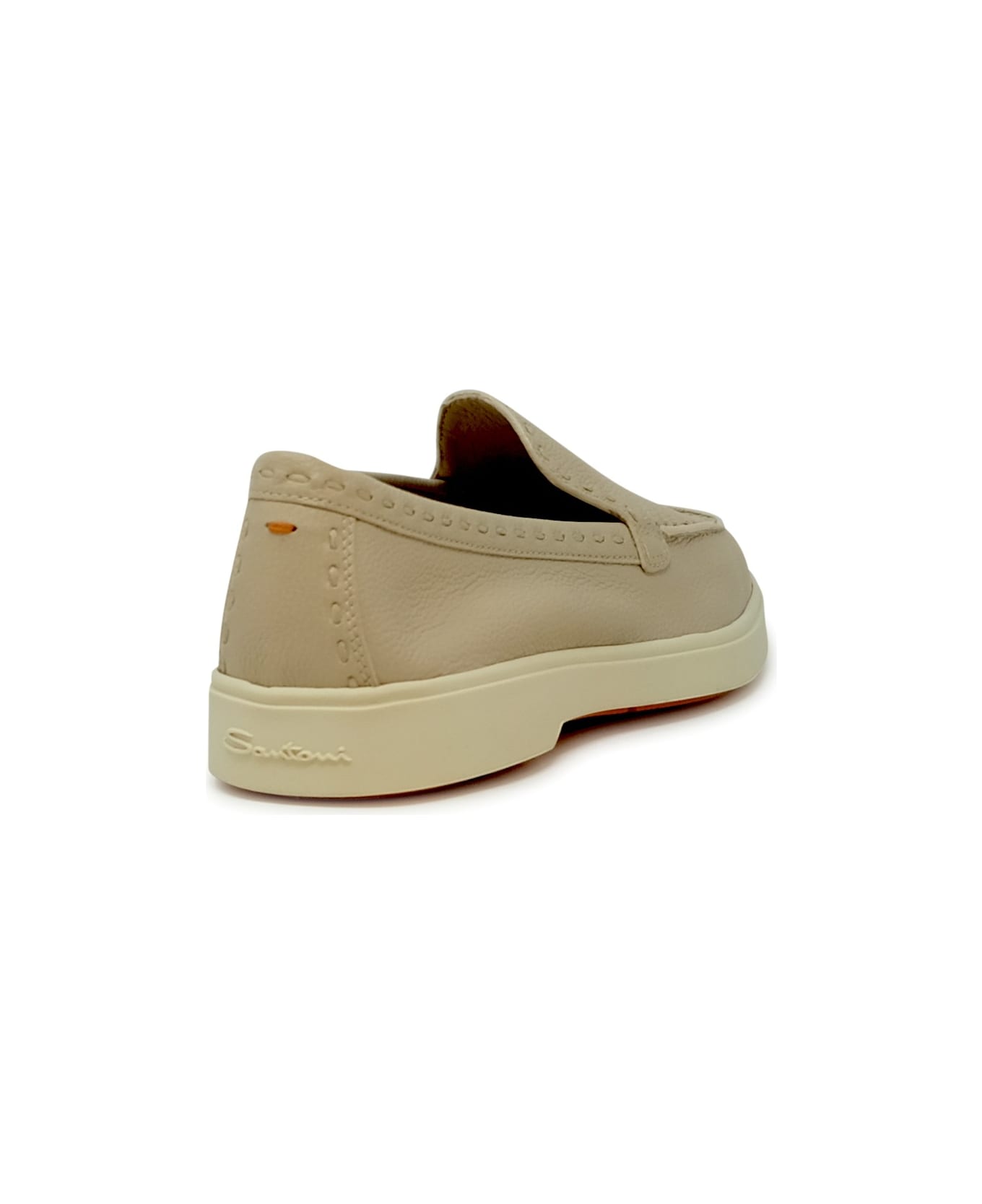 Santoni Leather Loafer - NUDE