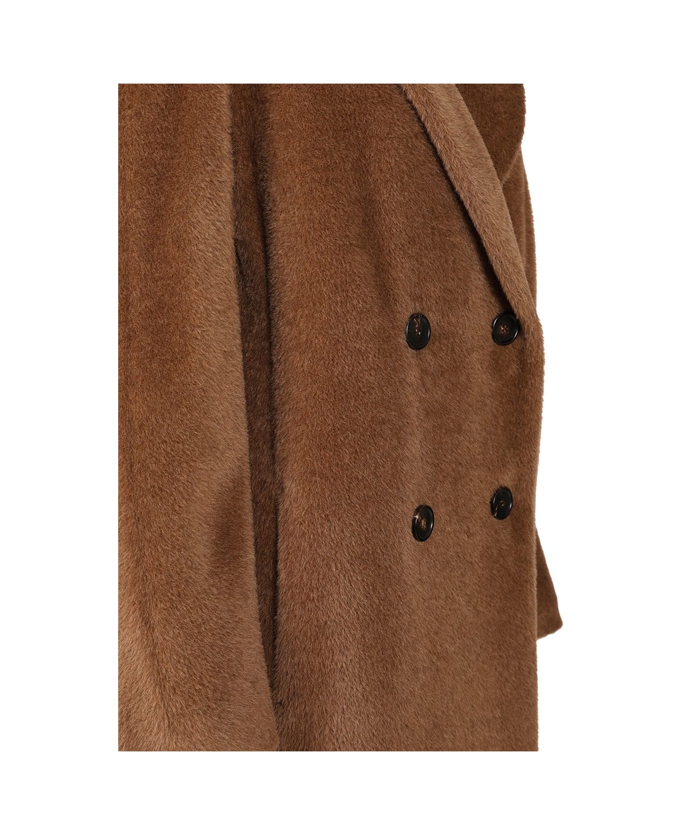 
S Max Mara Wool And Alpaca Midi Coat - BROWN