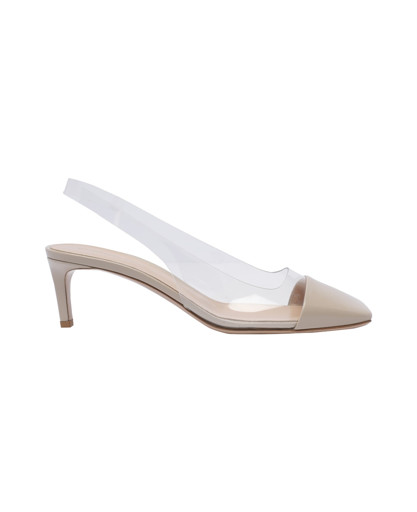 Gianvito Rossi Plexi Slingback - Beige