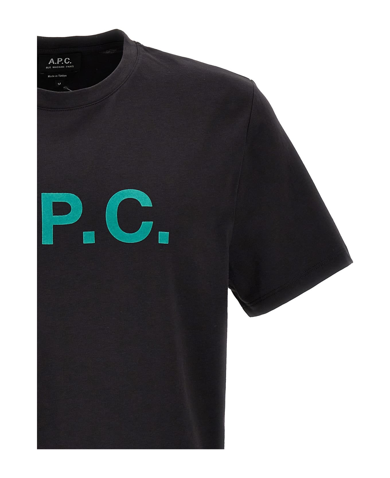 A.P.C. Flocked Vpc Logo T-shirt - Gray