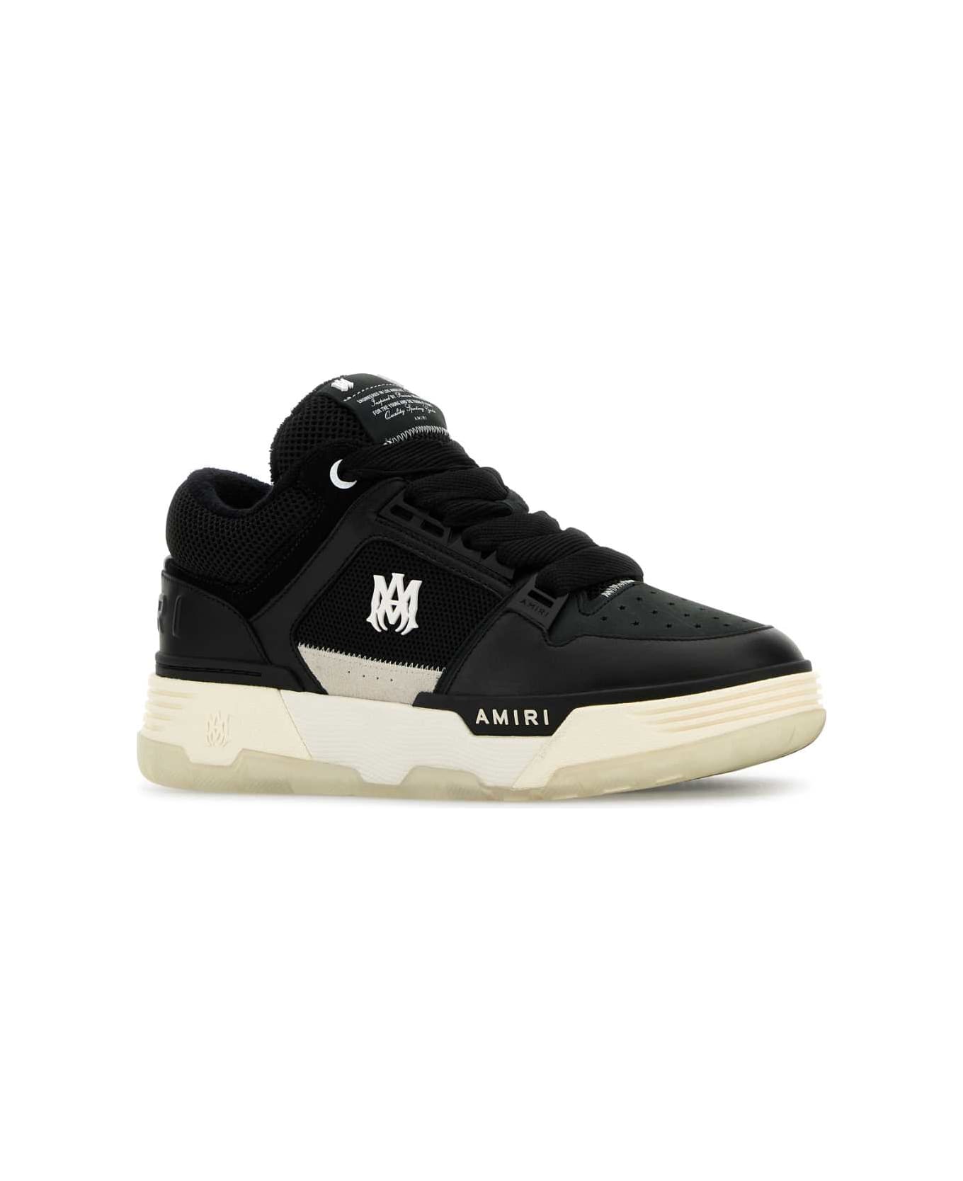 AMIRI Black Leather And Fabric Ma-1 Sneakers - BLACK