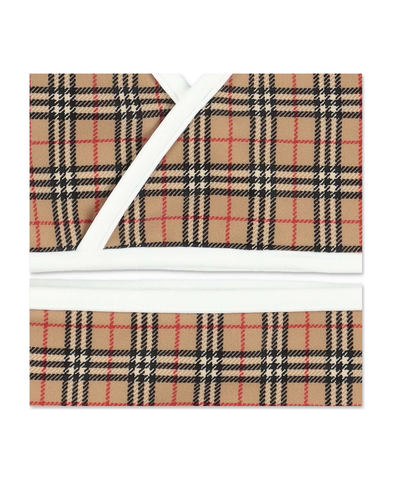 Burberry Costume Due Pezzi Check In Lycra