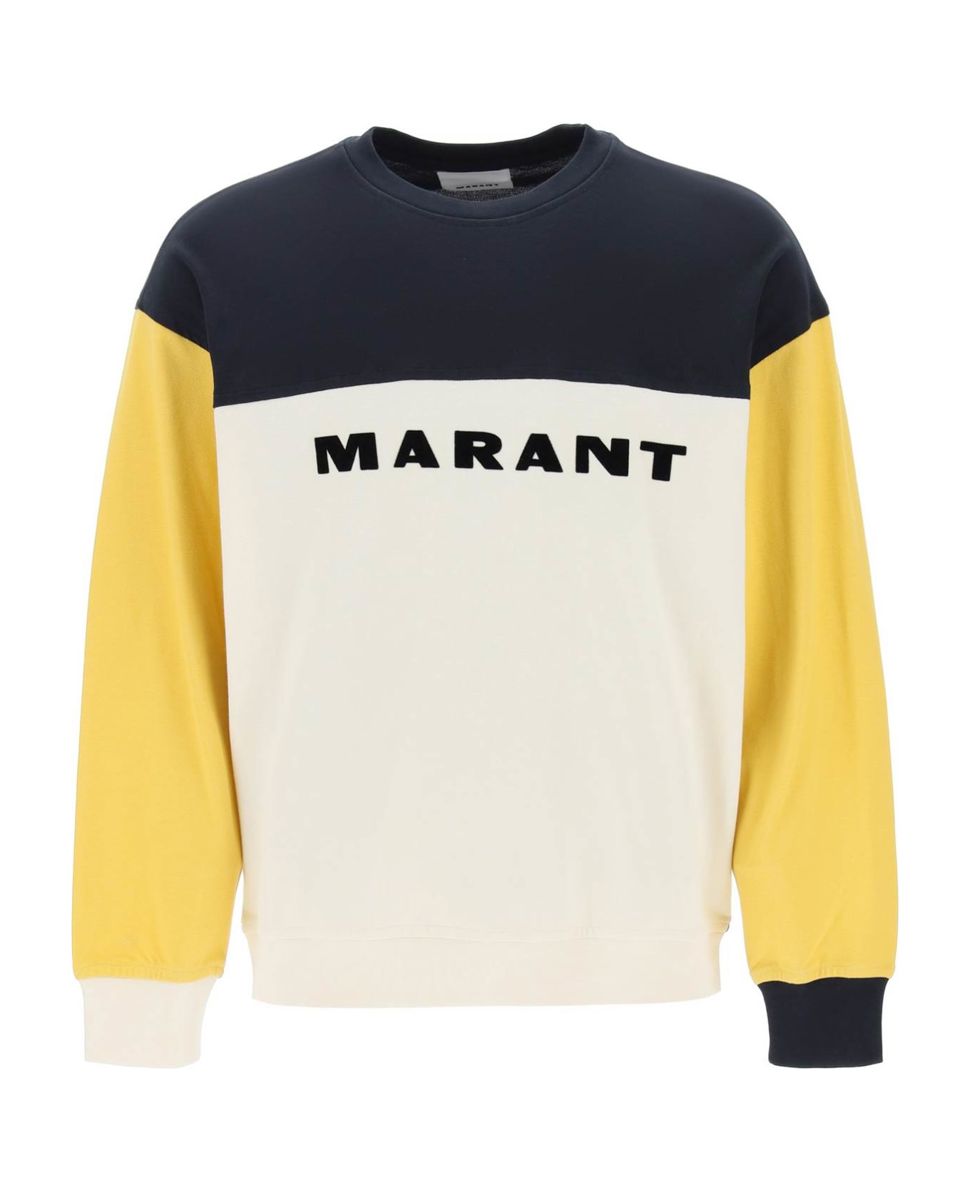 Isabel Marant Aftone Color Block Pique Sweatshirt - YELLOW (Yellow)