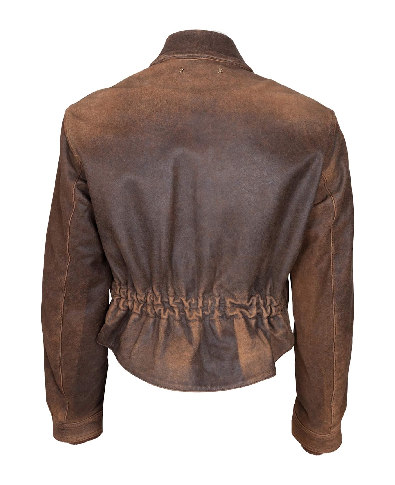 Golden Goose Journey Leather Jacket, Coffee Color - Dark