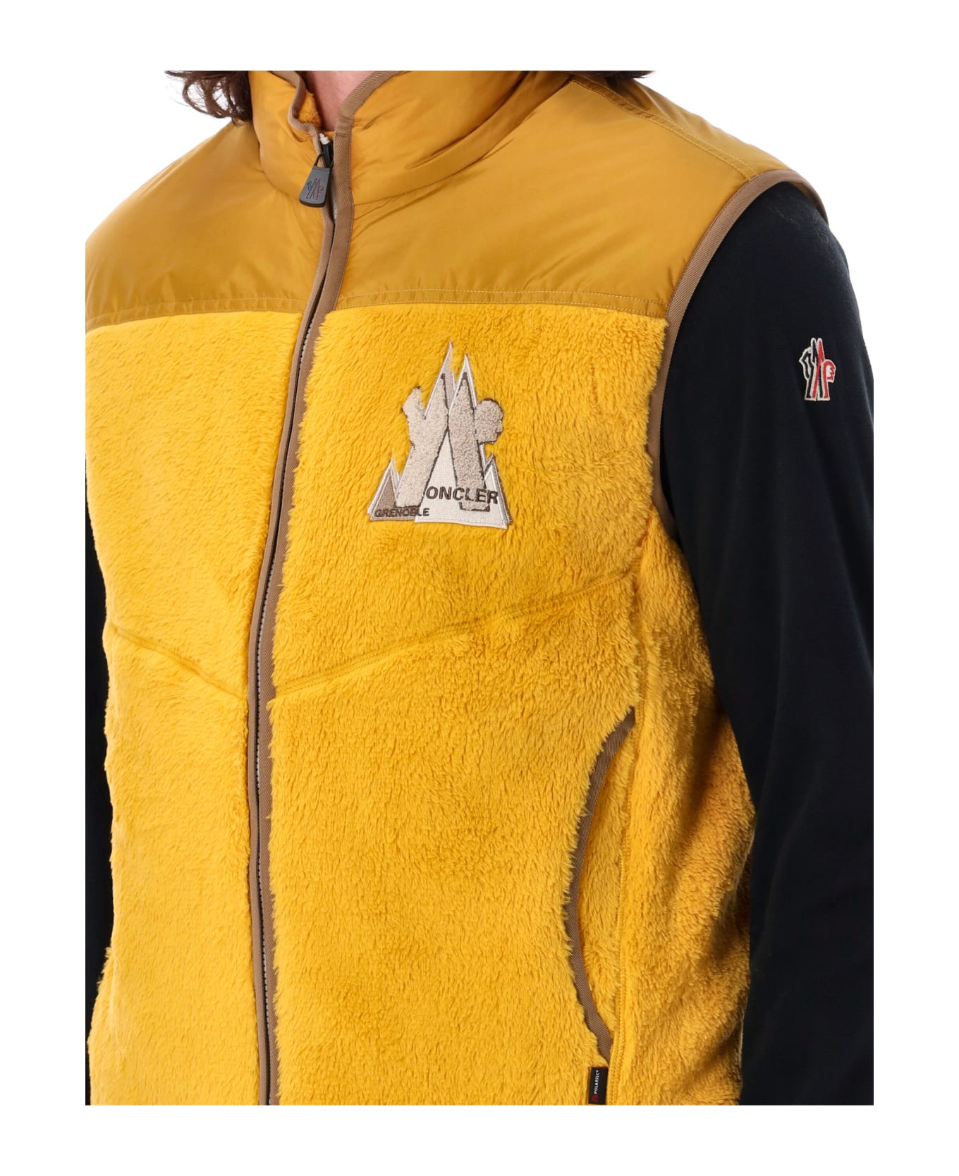 Moncler Grenoble Zip-up Vest - YELLOW