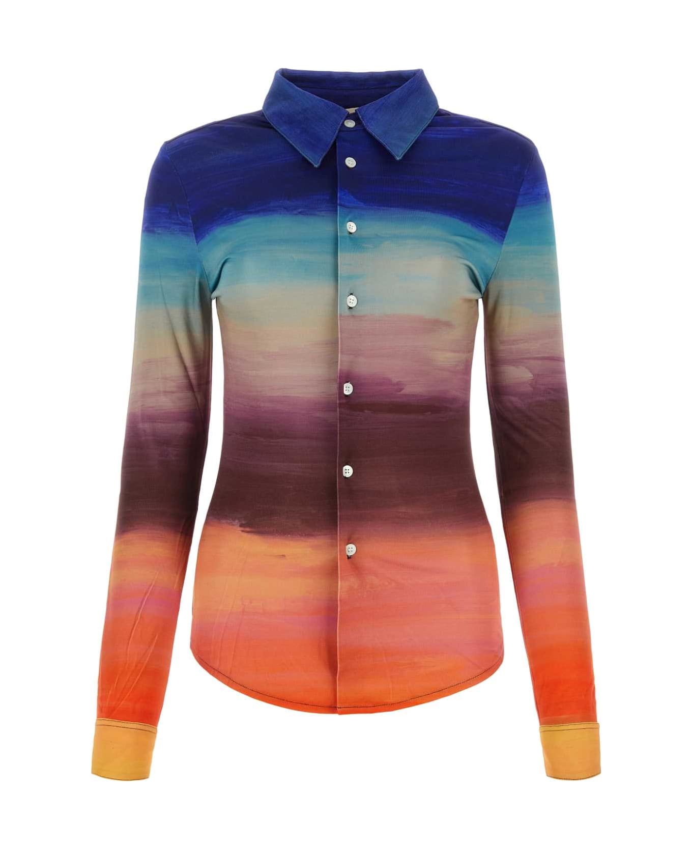 Marni Multicolor Stretch Viscose Shirt - MULTICOLOR