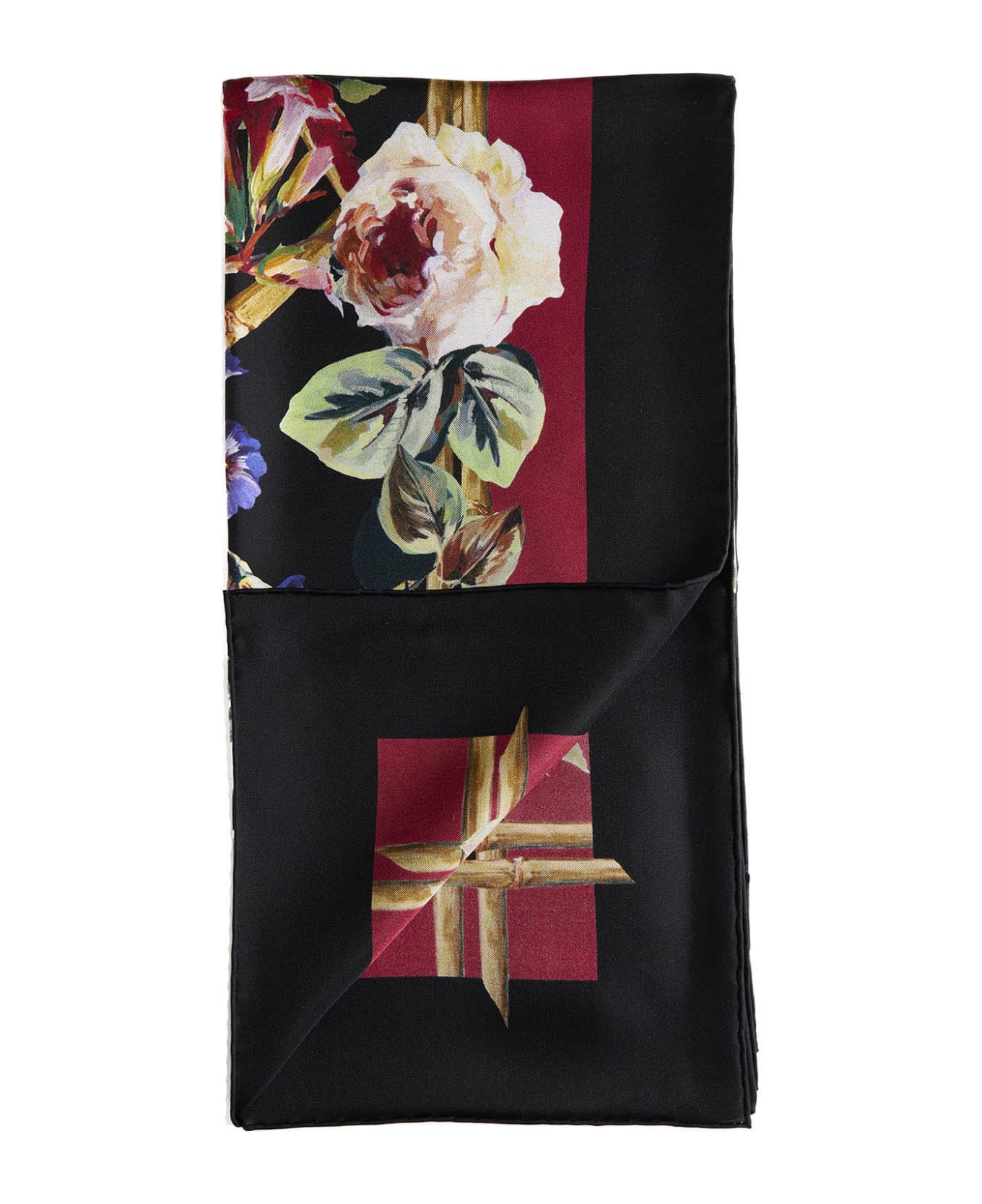Dolce & Gabbana Floral Print Scarf - Roseto con greca スカーフ＆ストール