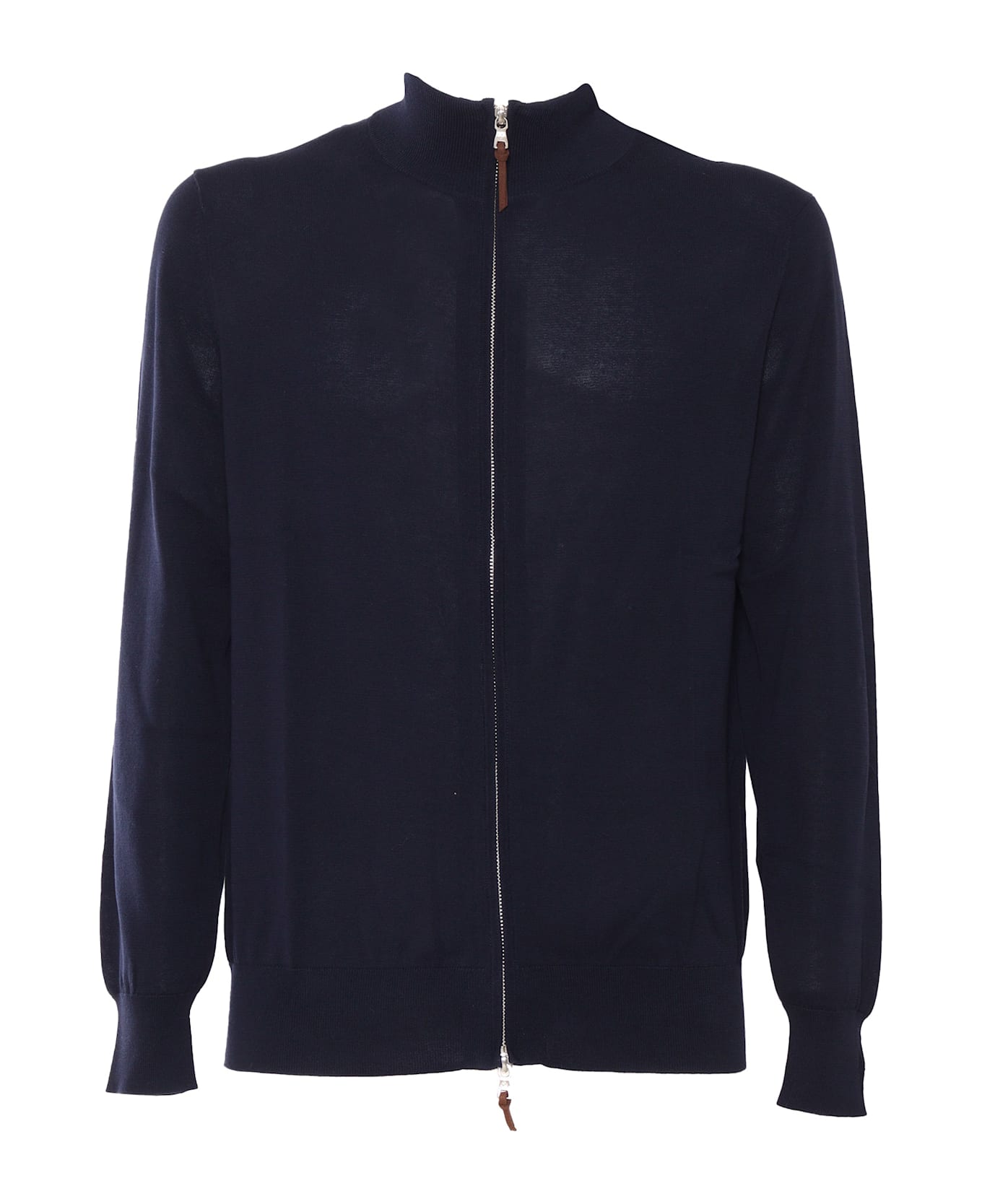 Ballantyne Zipped Cardigan - BLUE