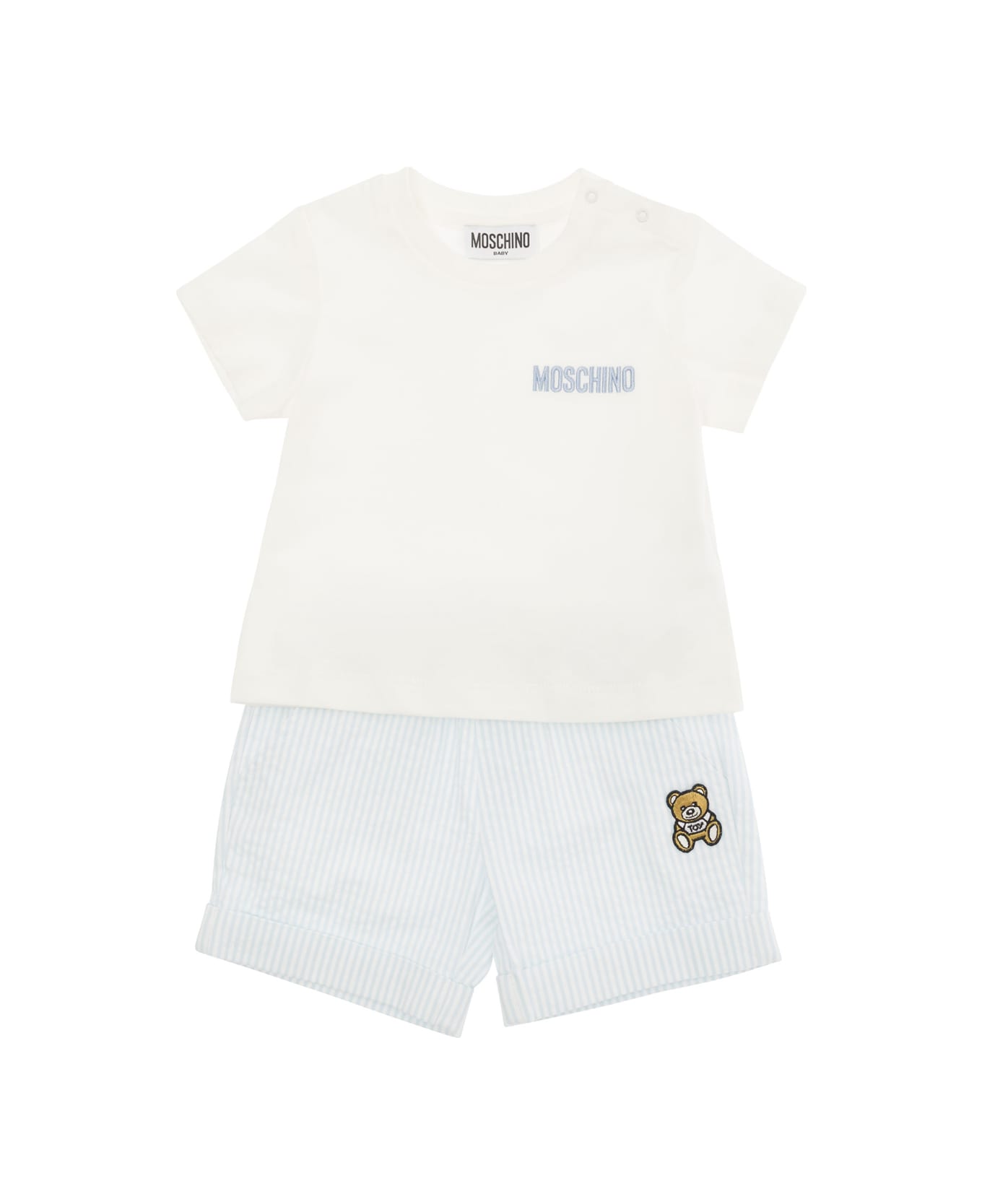 Moschino T-shirt + Shorts Set Addition - White ボディスーツ＆セットアップ