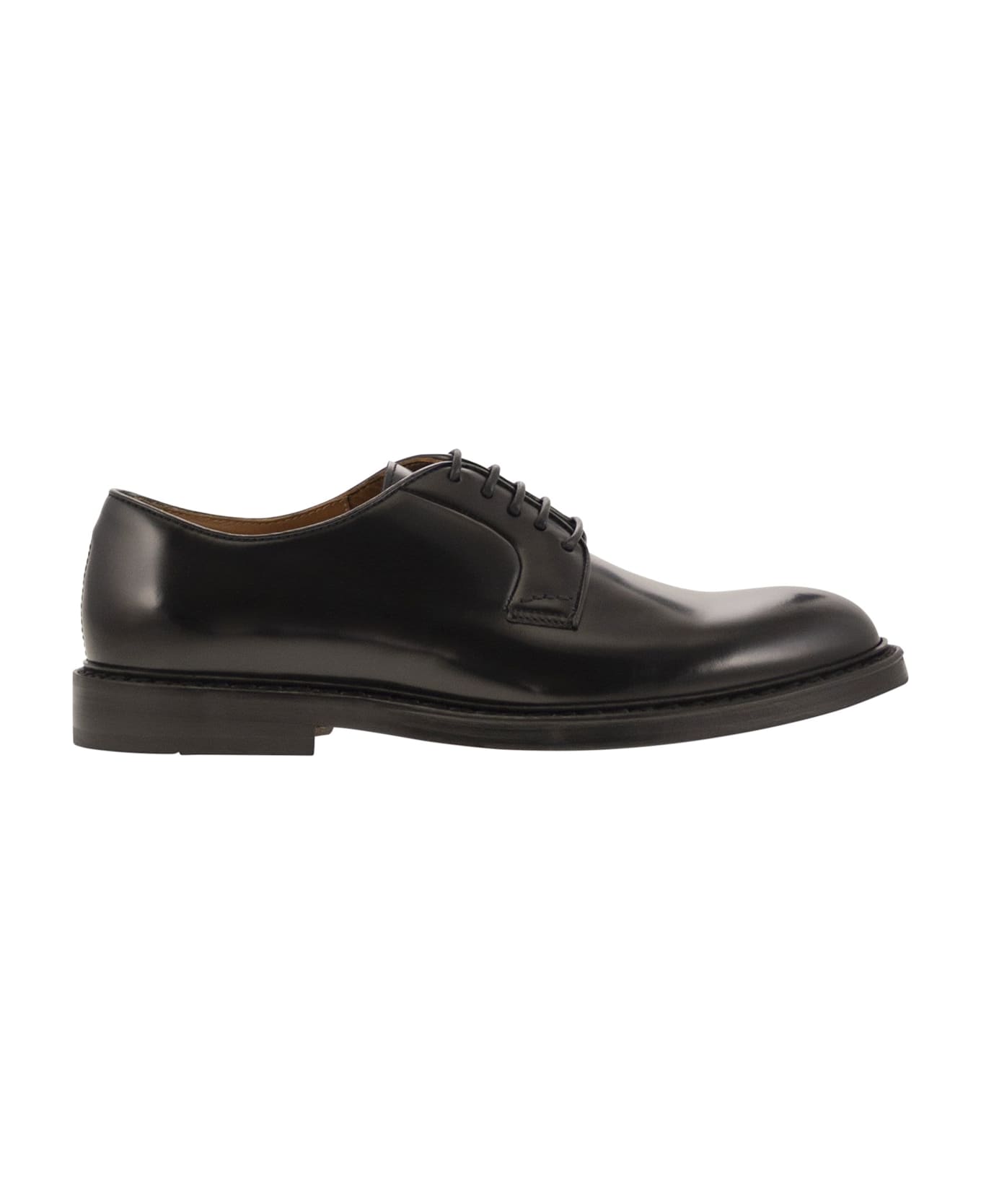 Doucal's Berby In Brushed Leather - Nero