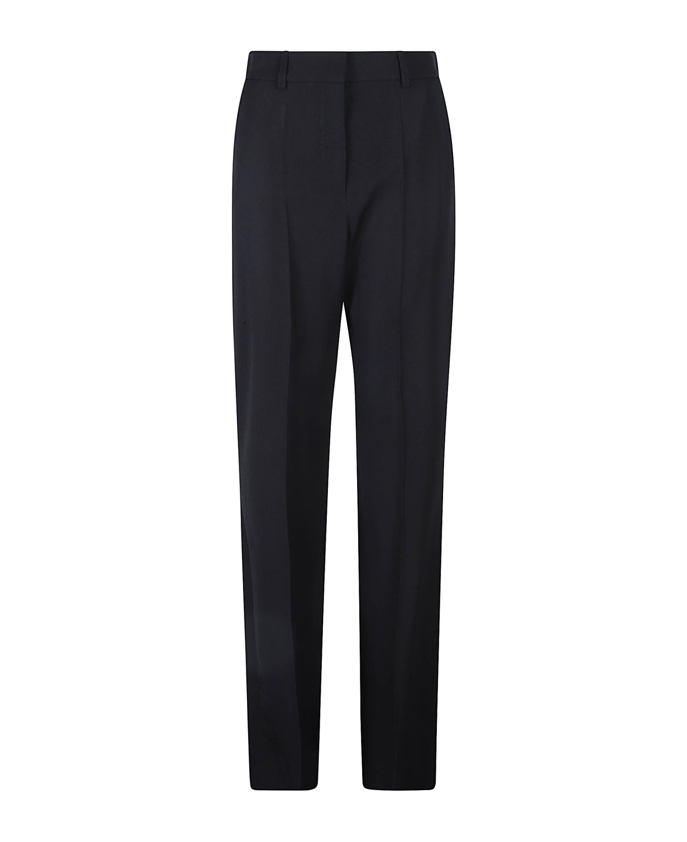 Balmain High-waist Flared Plain Trousers - Black