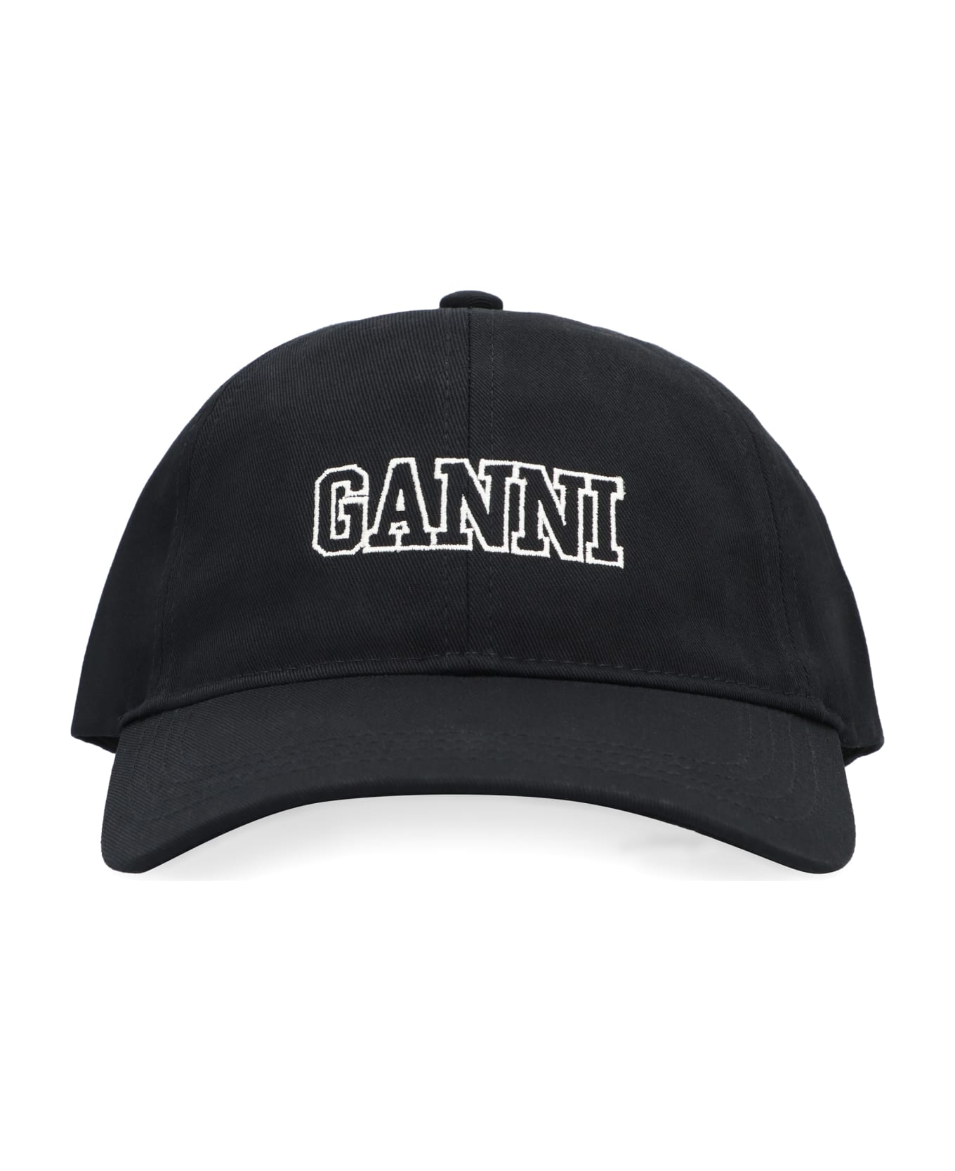 Ganni Logo Baseball Cap - black