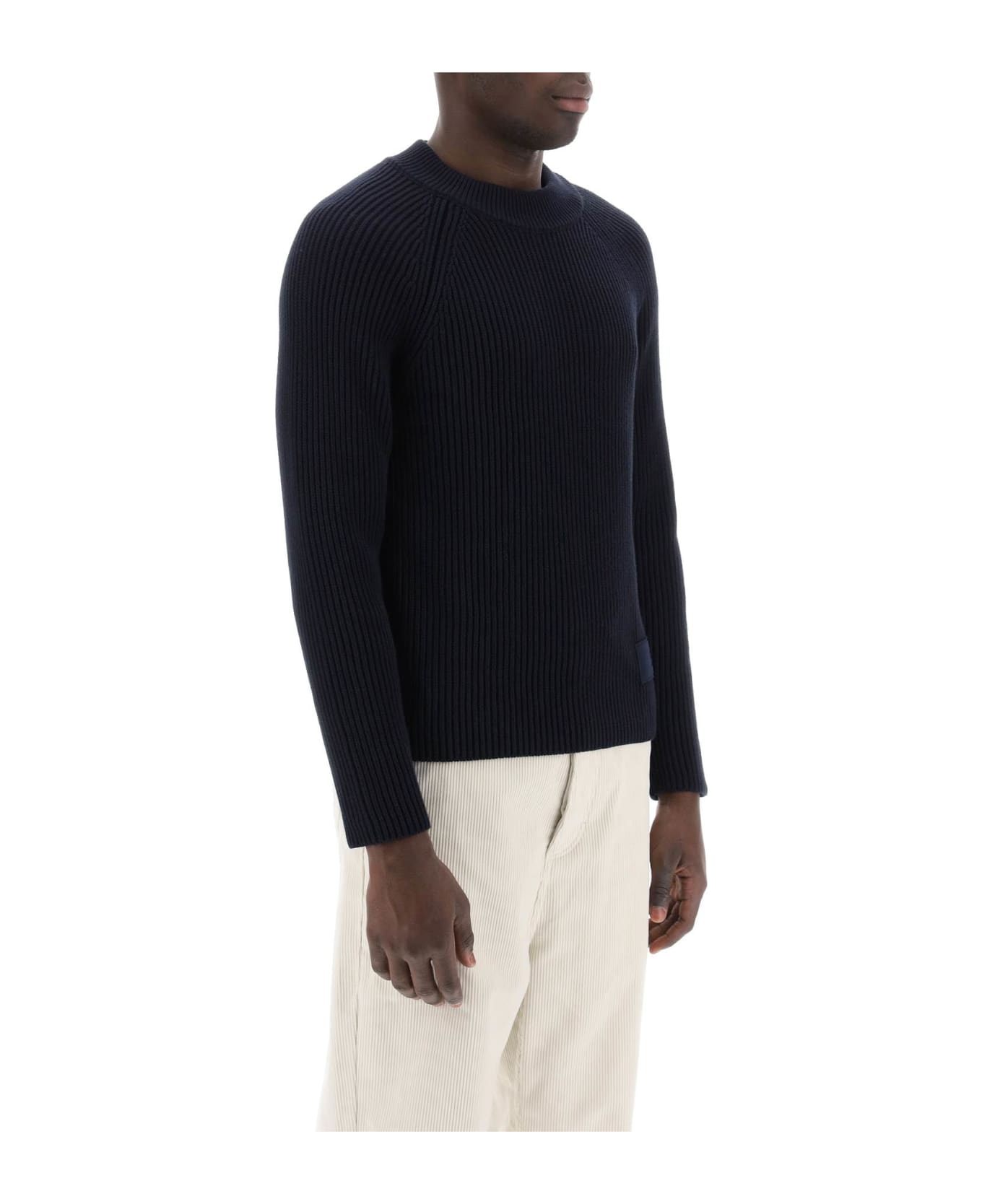 Ami Alexandre Mattiussi Cotton-wool Crewneck Sweater - NIGHT BLUE (Blue) ニットウェア
