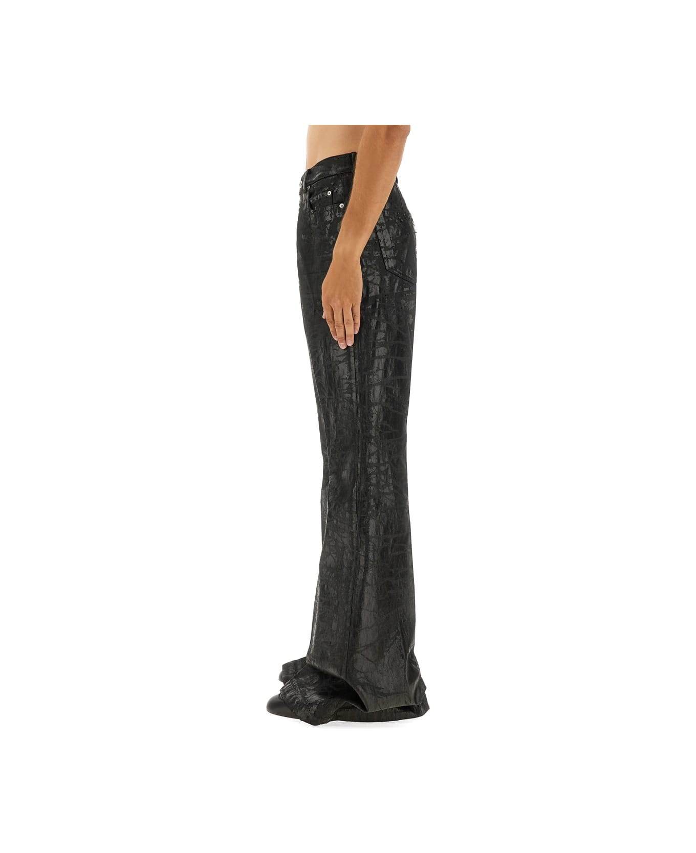 Rick Owens Denim "bolans" Pants - BLACK