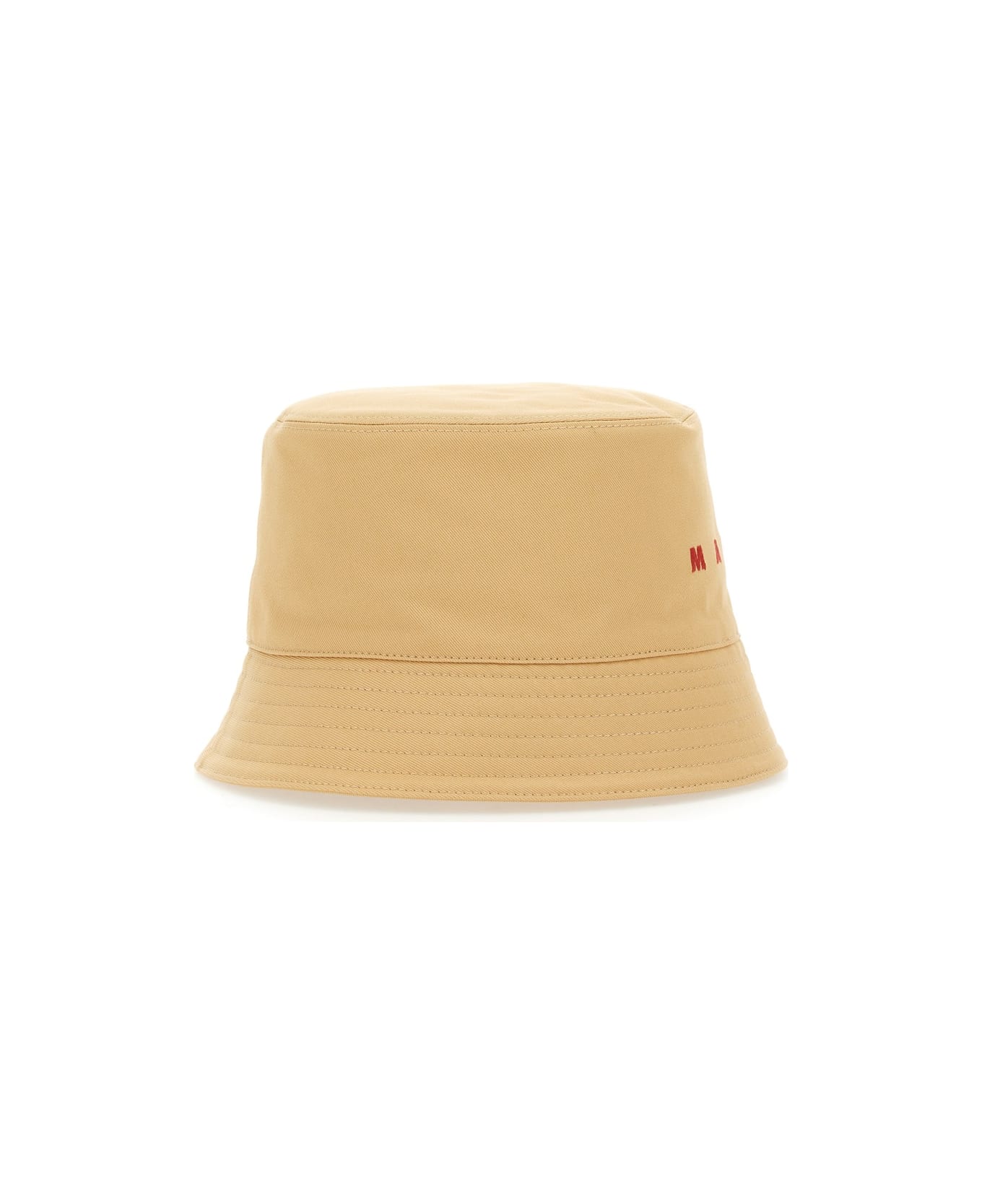 Marni Bucket Hat With Logo - BEIGE