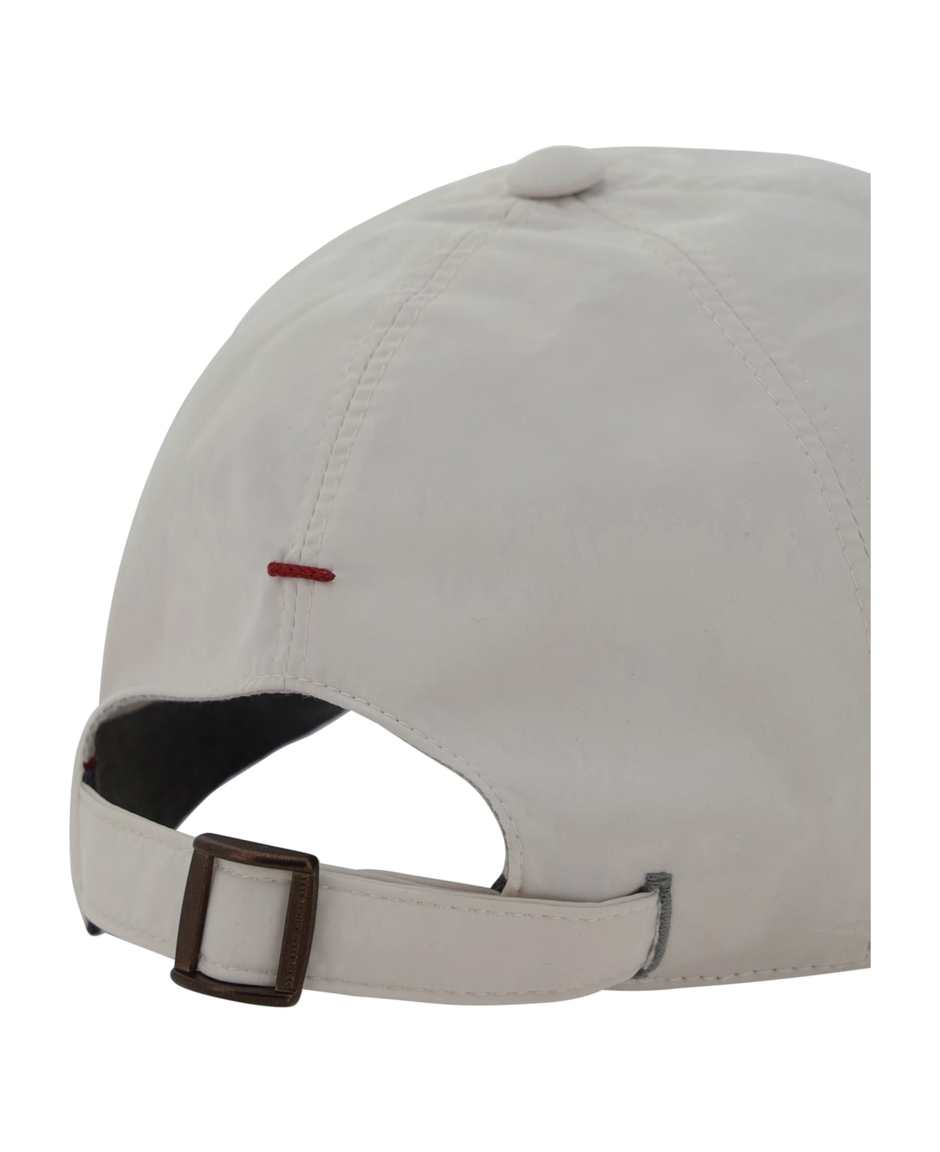 Brunello Cucinelli Water-repellent Microfibre Baseball Cap With Embroidered Logo - White 帽子