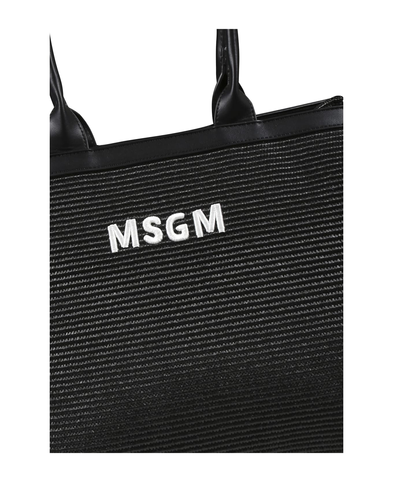 MSGM Black Bag For Girl With Logo - Black