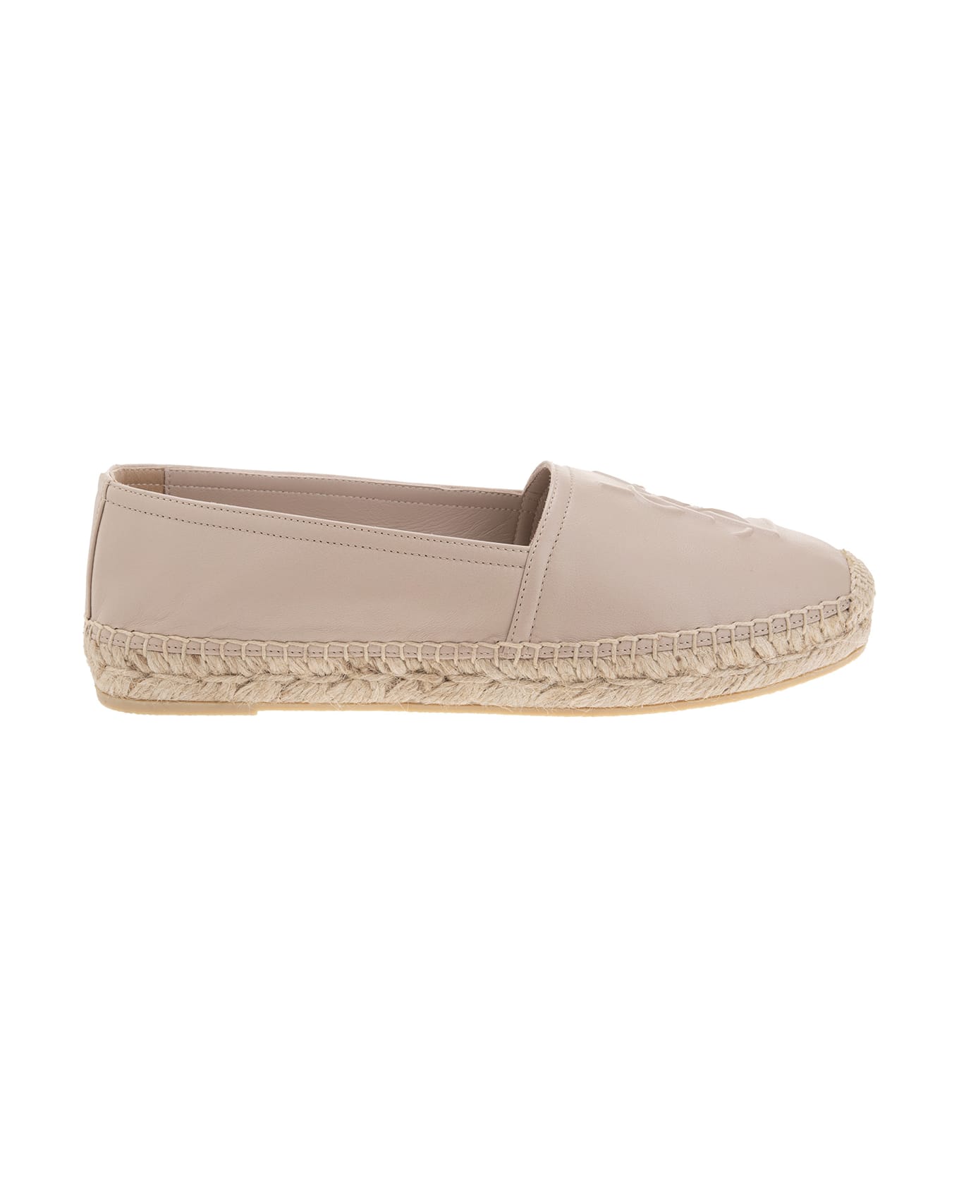 Saint Laurent Pink Leather Espadrillas - Rose poudre