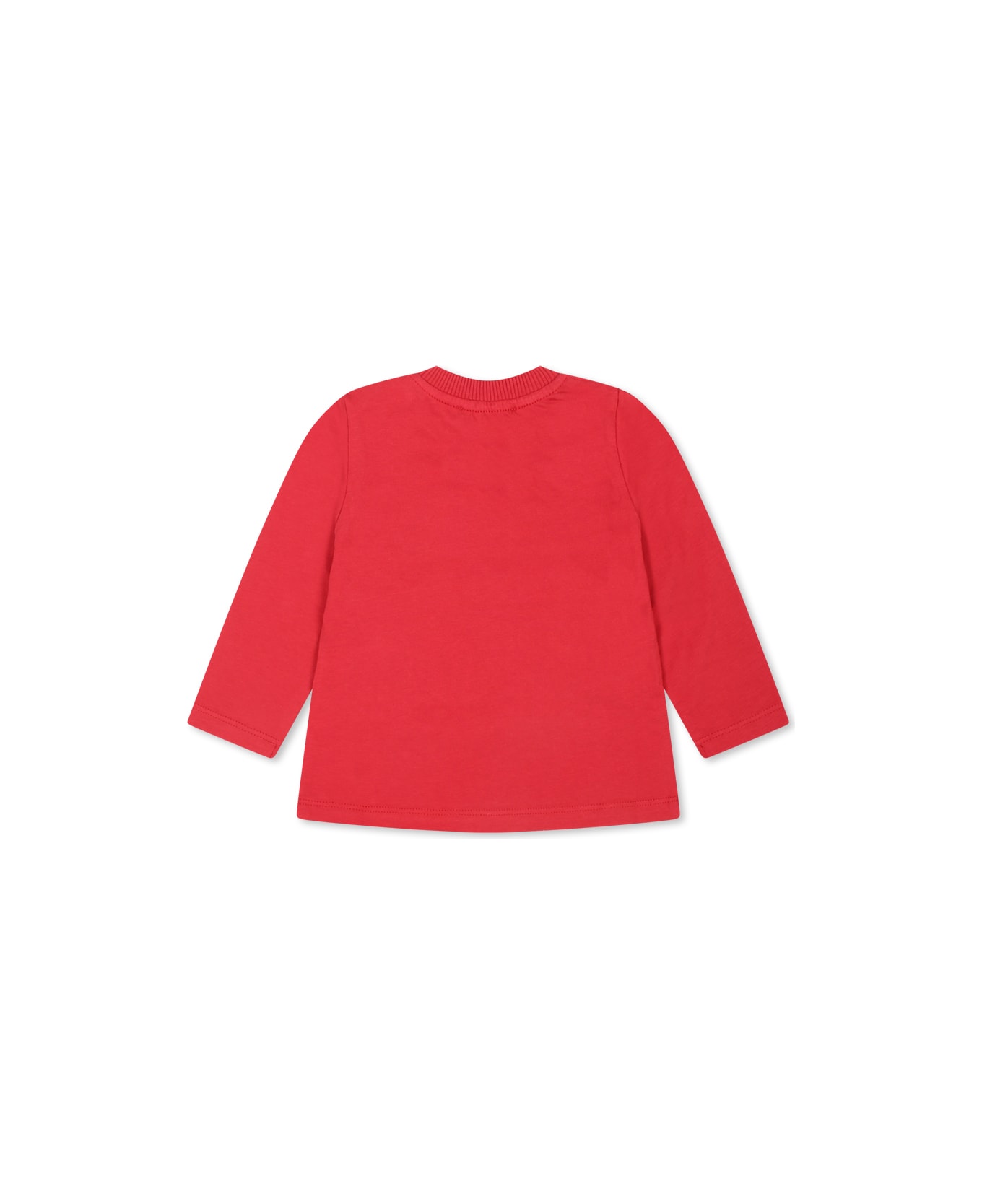 Moschino Burgundy T-shirt For Babykids With Teddy Bear - Bordeaux