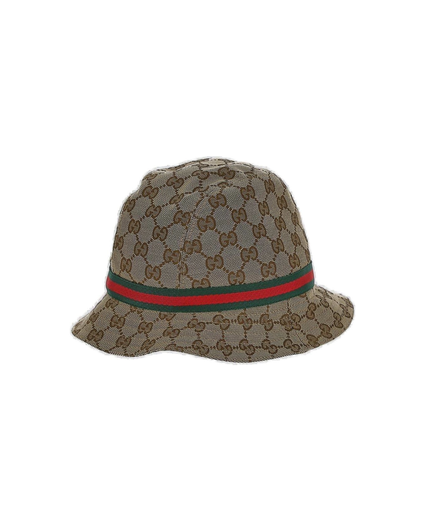 Gucci Gg Motif Fedora Hat - Beige